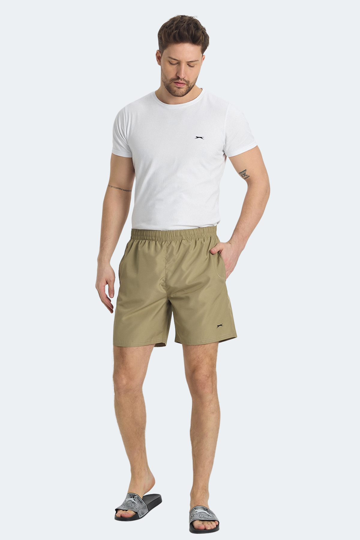 SLAZENGER RATING KTN Erkek Mayo Bej görsel 5