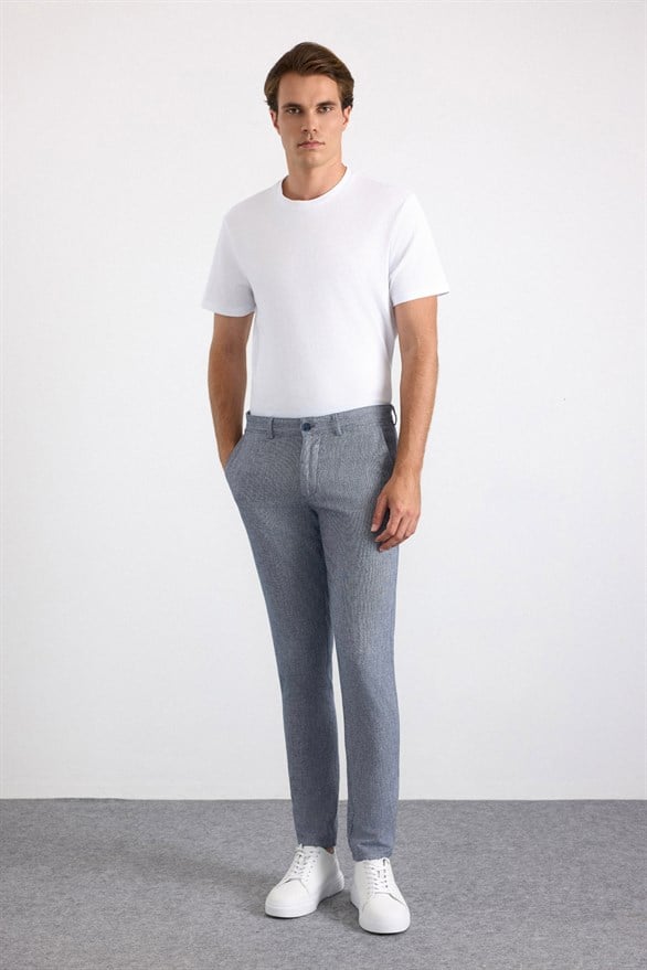 Süvari Lacivert Slim Casual Pantolon