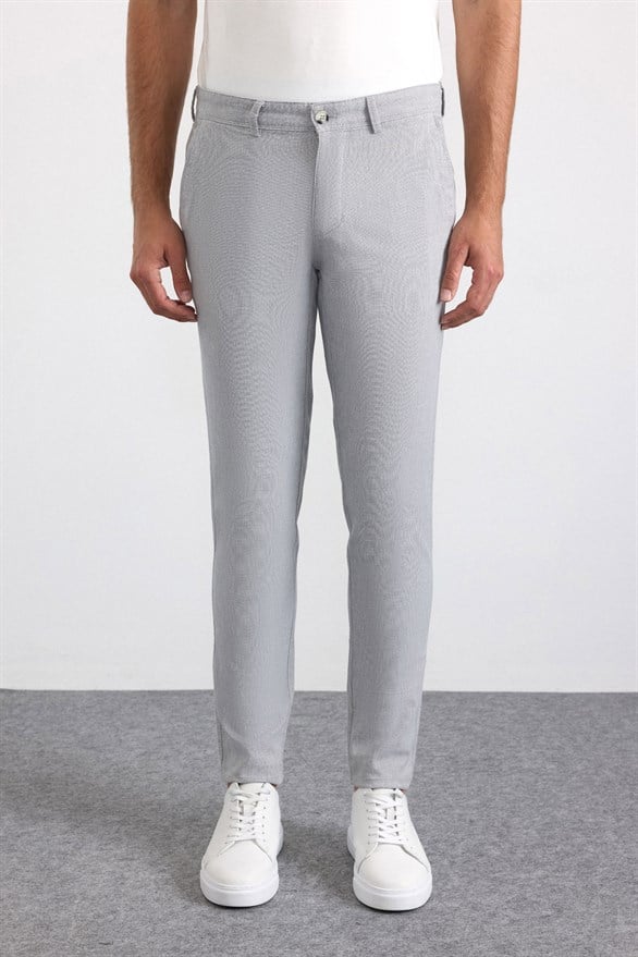 Süvari Gri Slim Casual Pantolon görsel 2