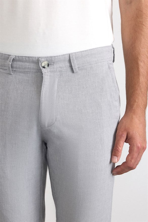 Süvari Gri Slim Casual Pantolon görsel 3