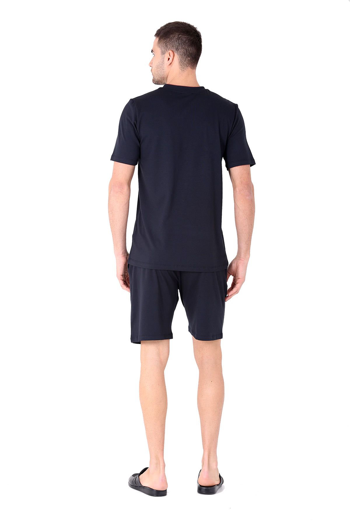 D'S damat Şort Pijama Takımı LACİVERT görsel 3