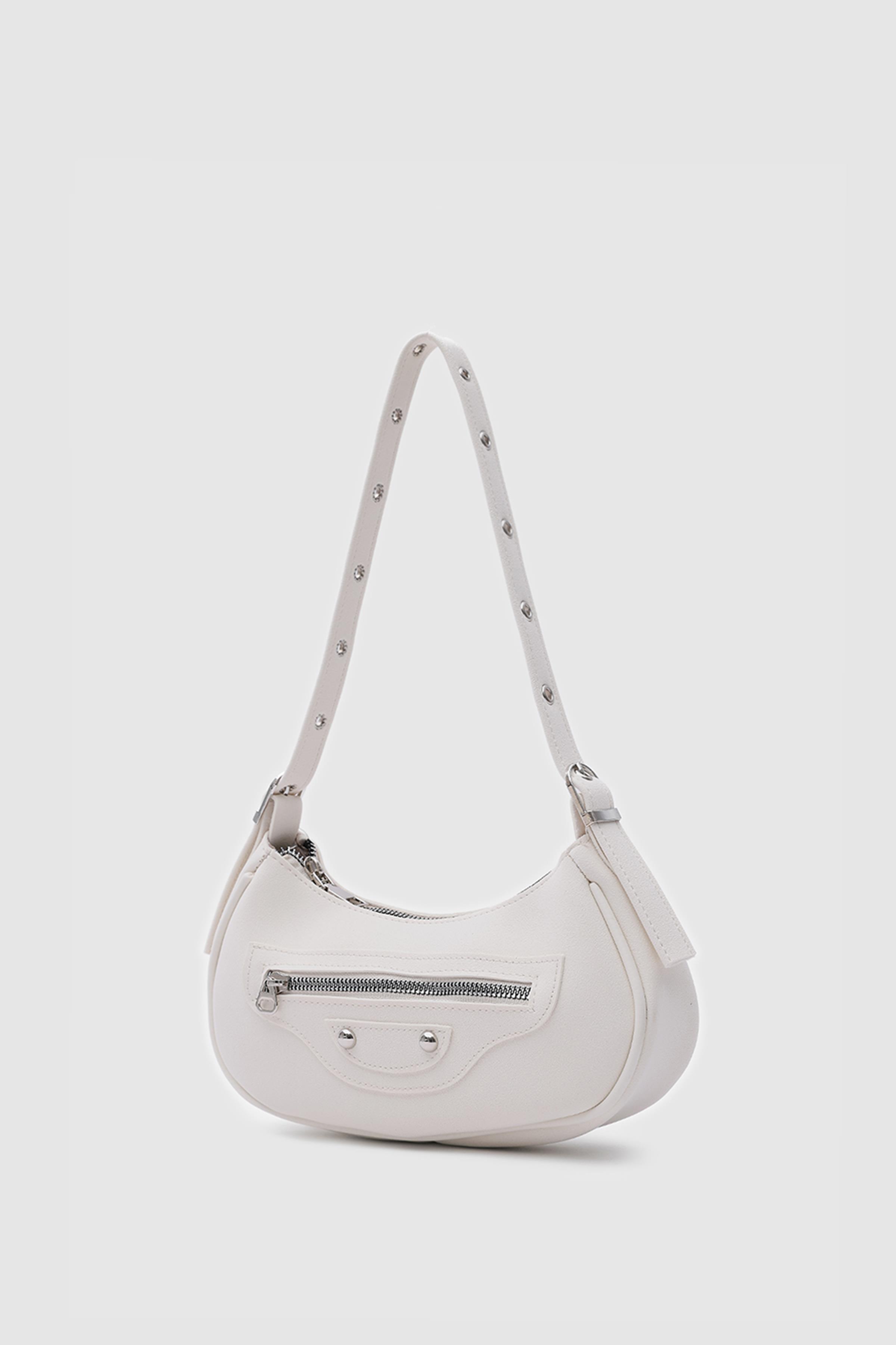 Shulebags Sandy 90'S Retro Baget Çanta Vanilya görsel 3