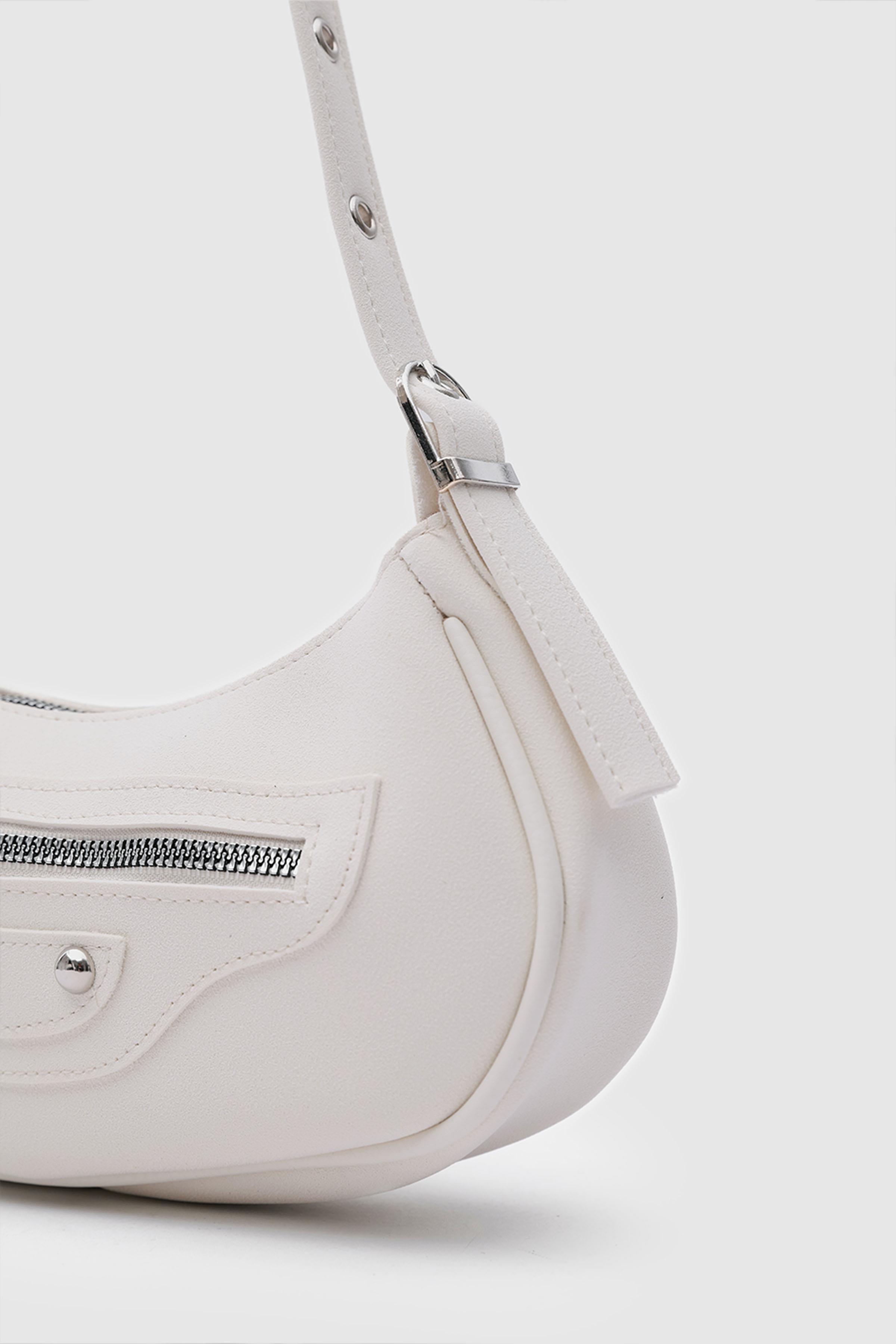 Shulebags Sandy 90'S Retro Baget Çanta Vanilya görsel 5