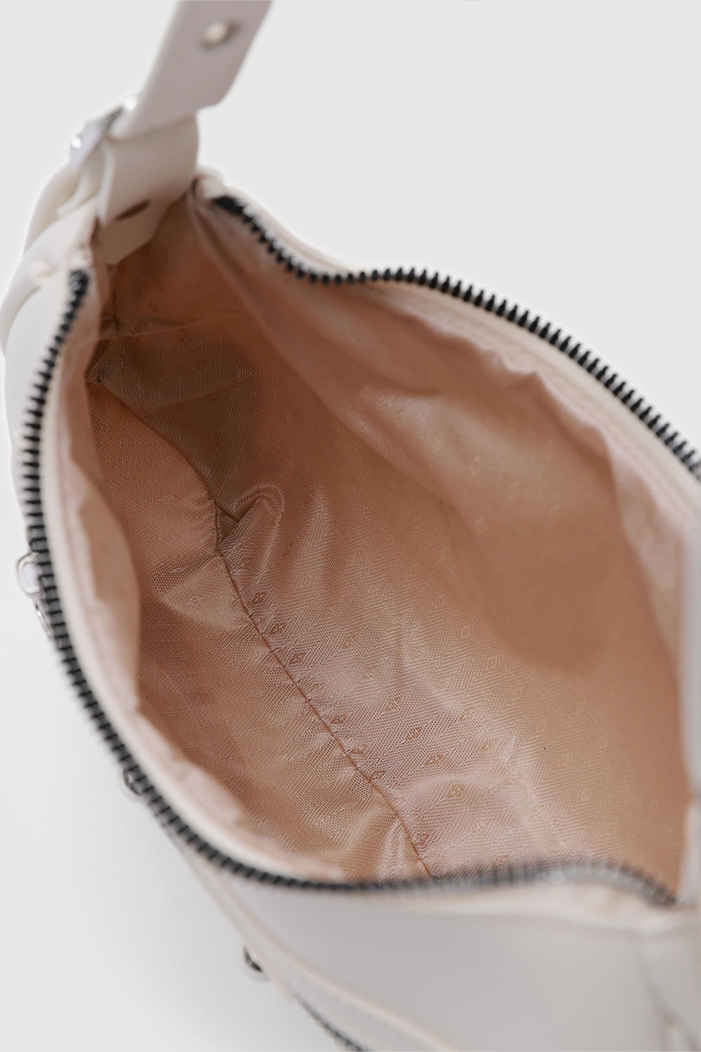 Shulebags Sandy 90'S Retro Baget Çanta Vanilya görsel 8
