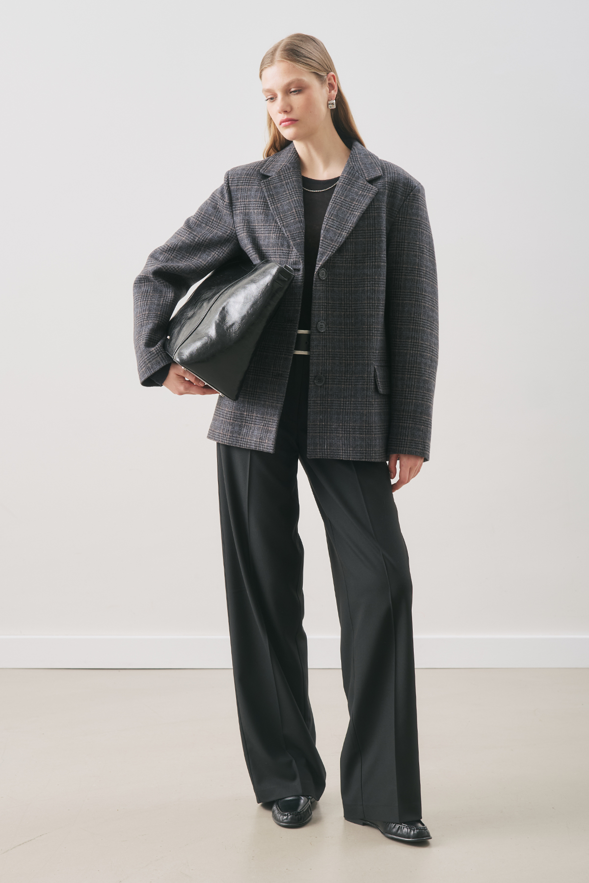 Manuka Norrıs Yün Blazer Ceket Grey Check