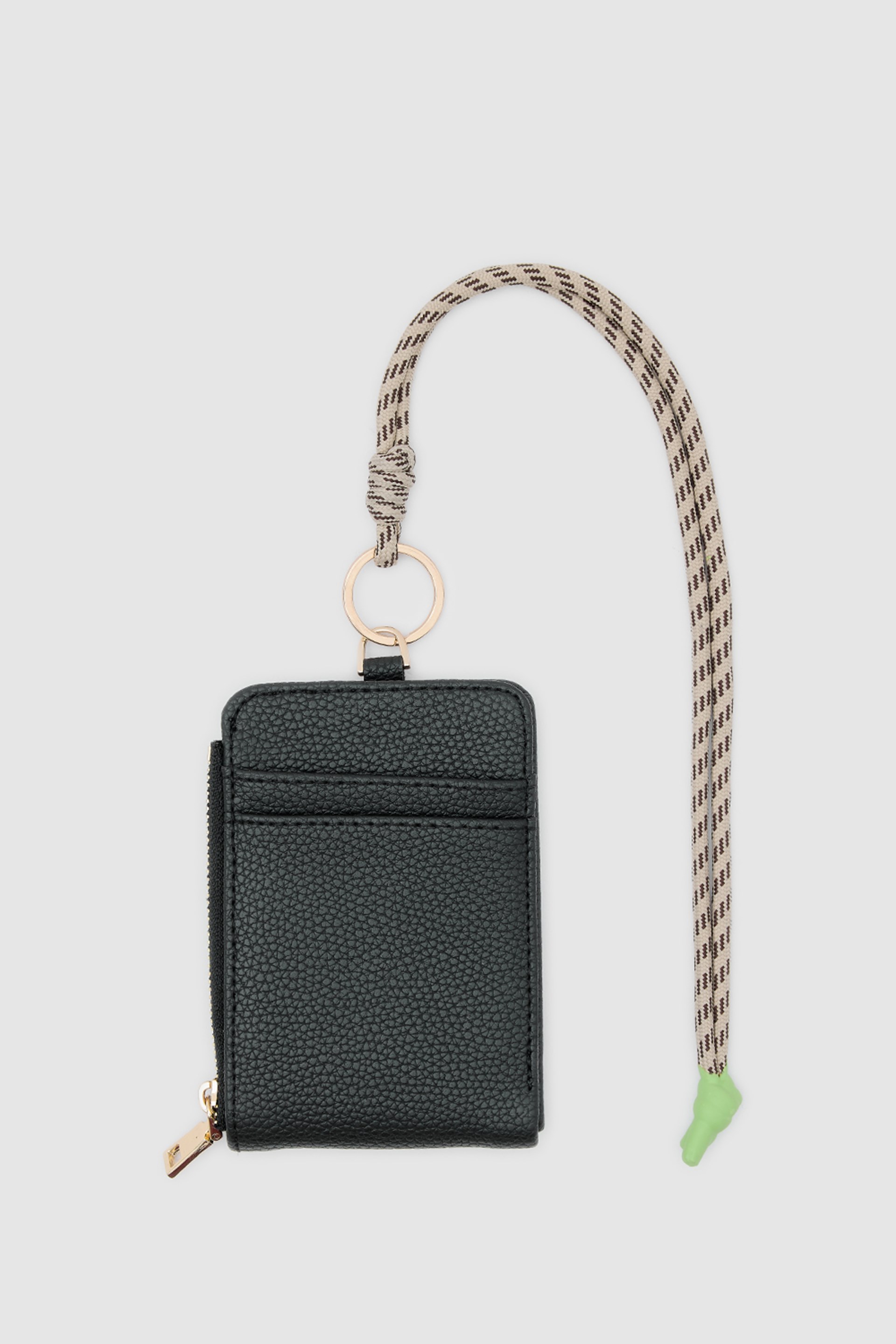 Shulebags Palm Boyun Askılı Kadın Cüzdan Siyah görsel 2