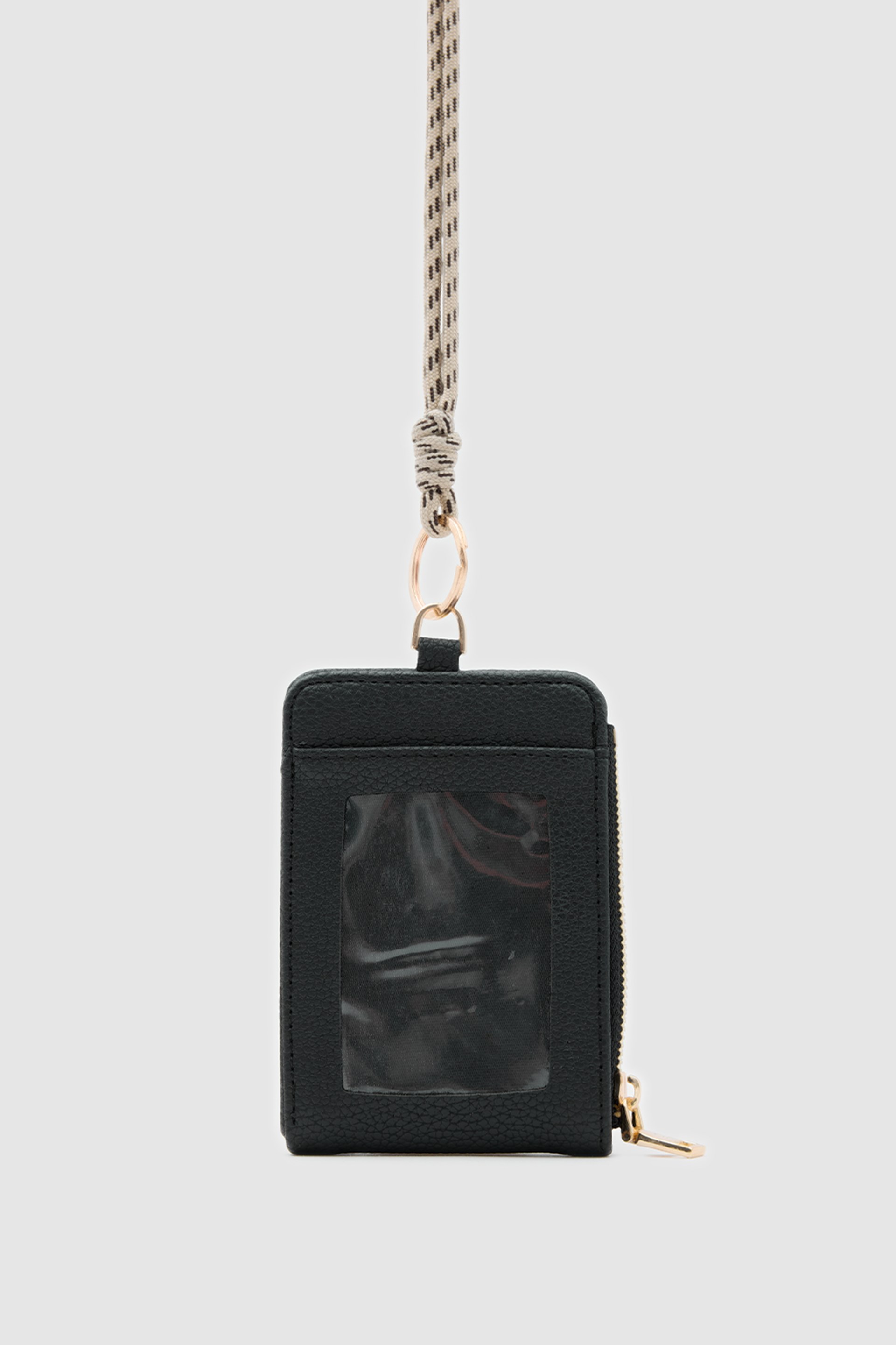 Shulebags Palm Boyun Askılı Kadın Cüzdan Siyah görsel 3