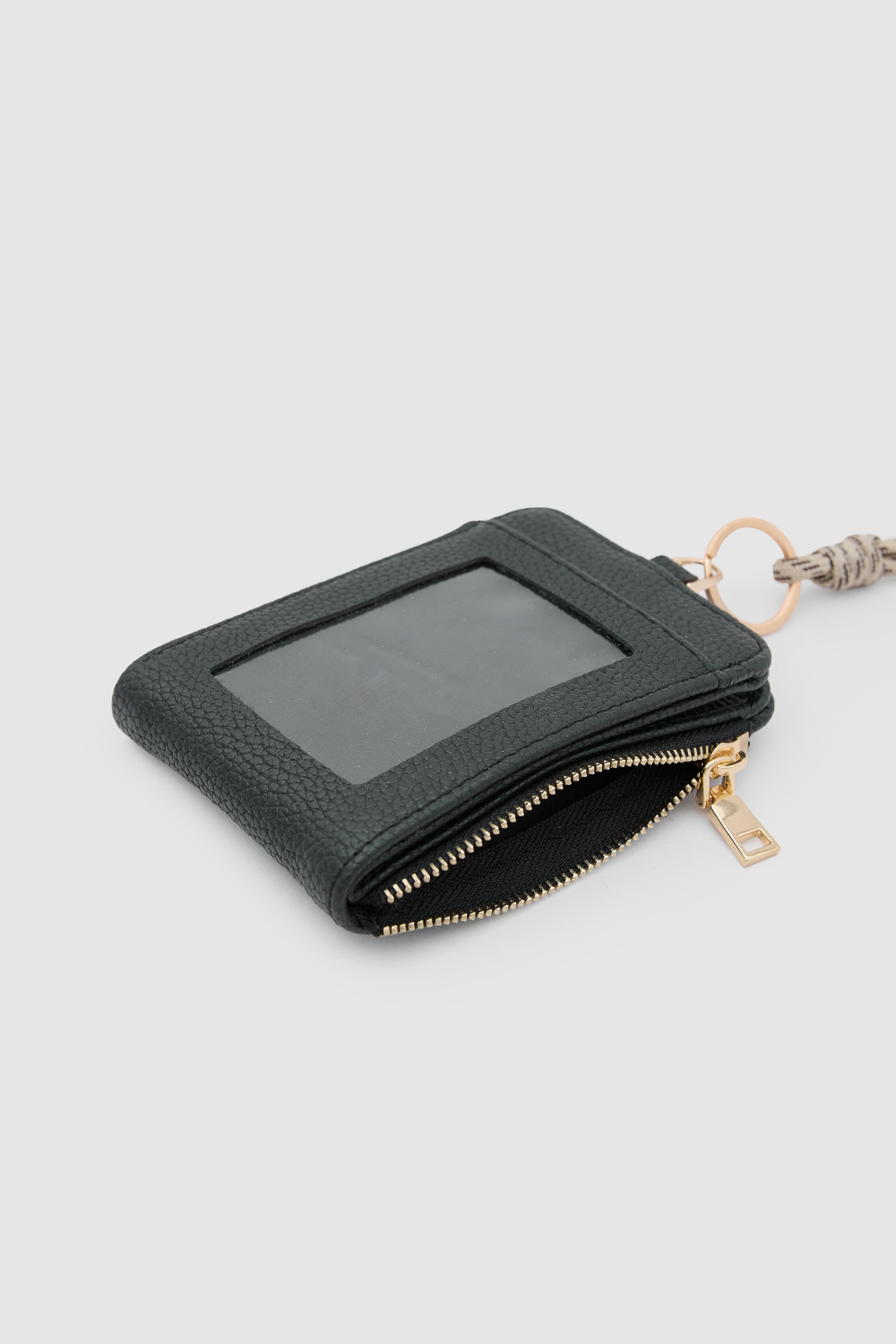 Shulebags Palm Boyun Askılı Kadın Cüzdan Siyah görsel 4