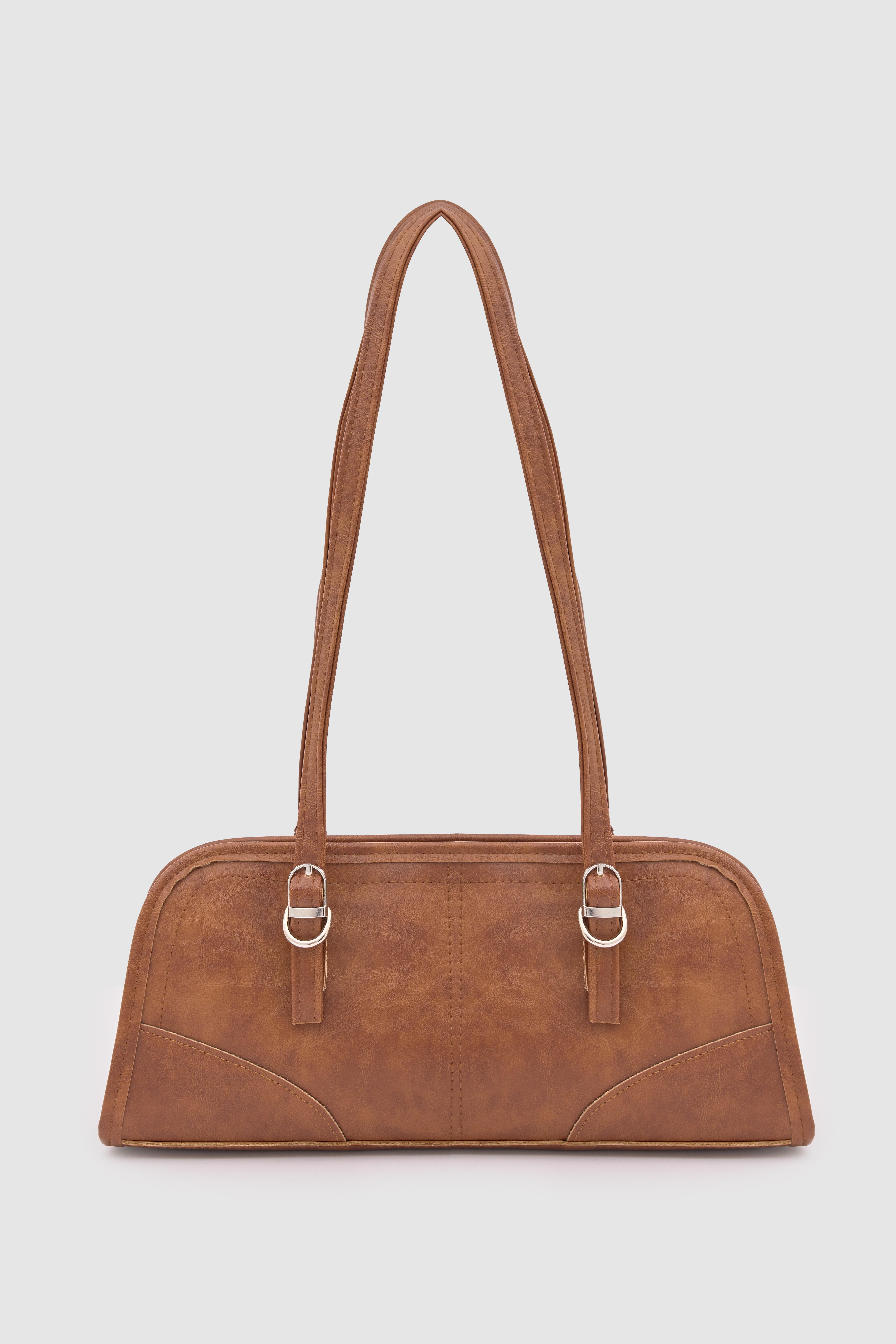 Shulebags Vanity Baget Çanta Taba
