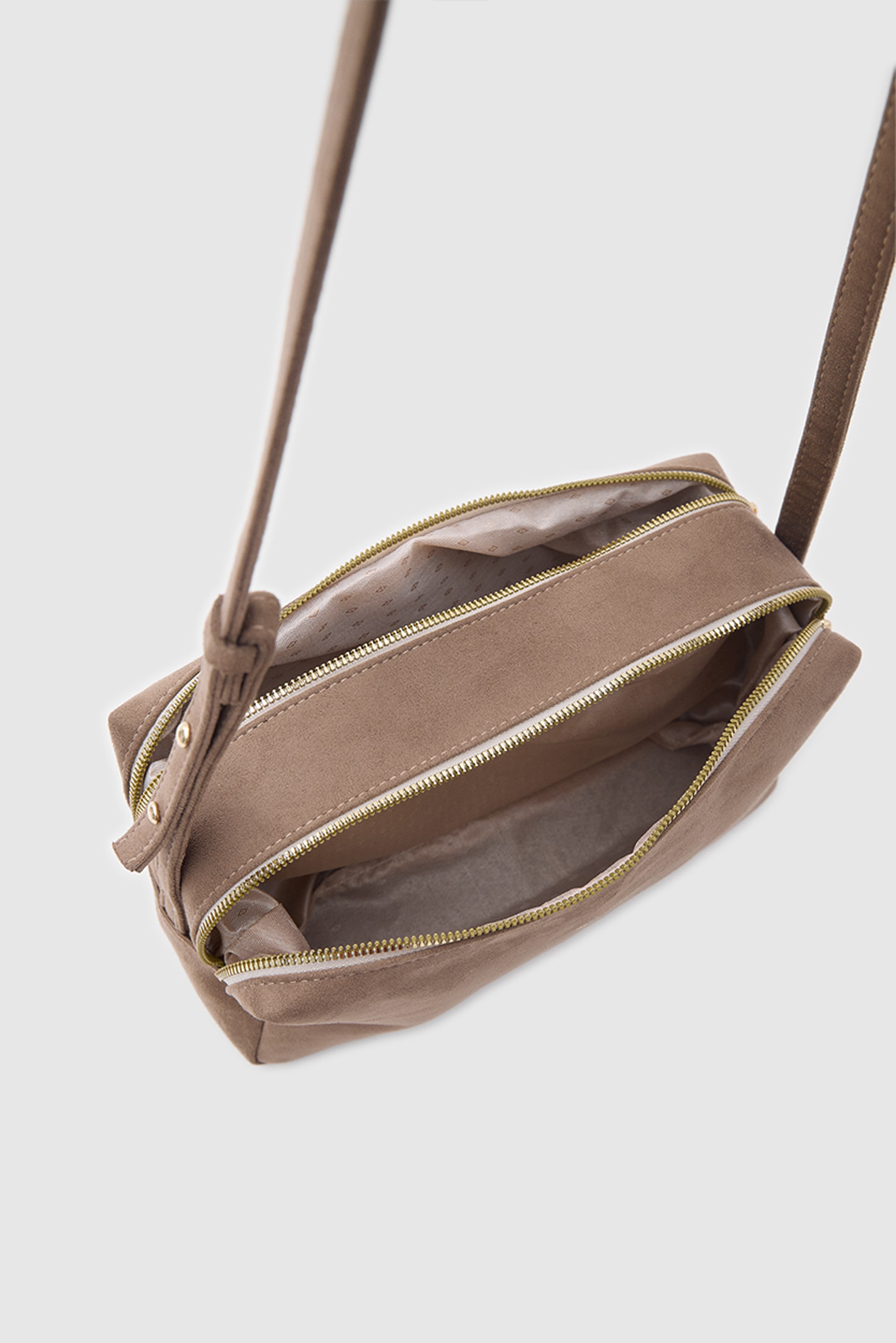 Shulebags Rodeo Süet Omuz Çantası Vizon görsel 6