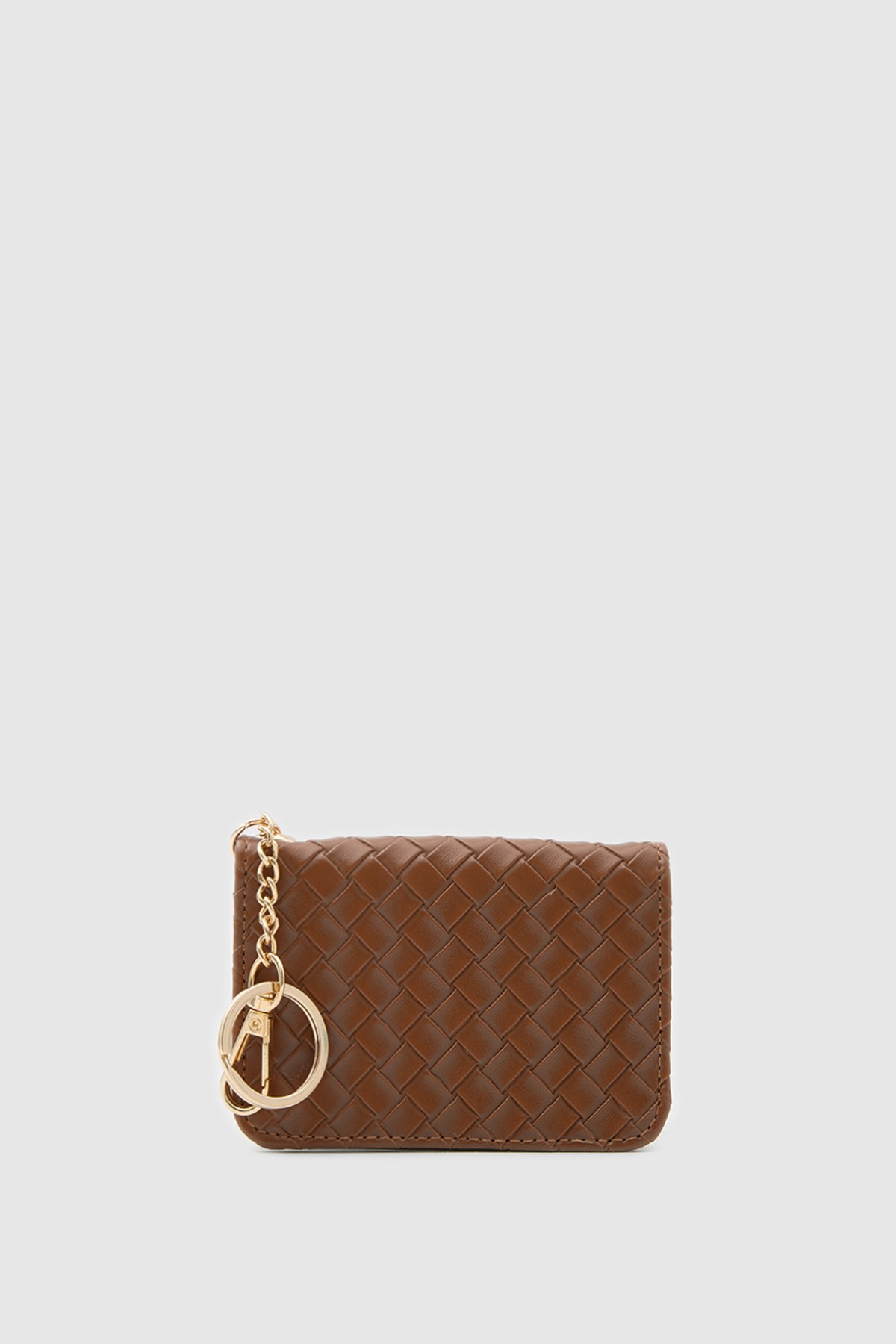 Shulebags Wowen Örgü Deri Charm Kartlık Taba görsel 2