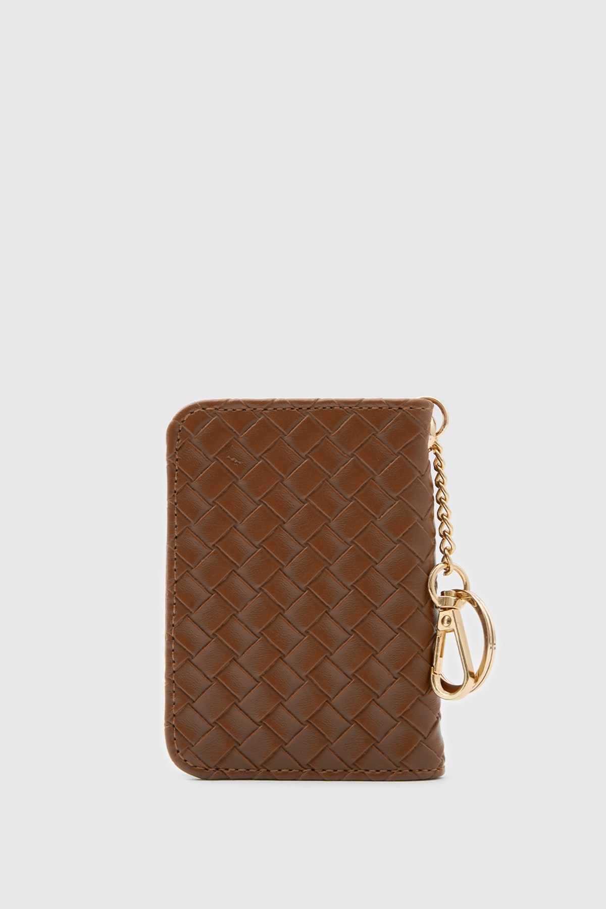 Shulebags Wowen Örgü Deri Charm Kartlık Taba görsel 5