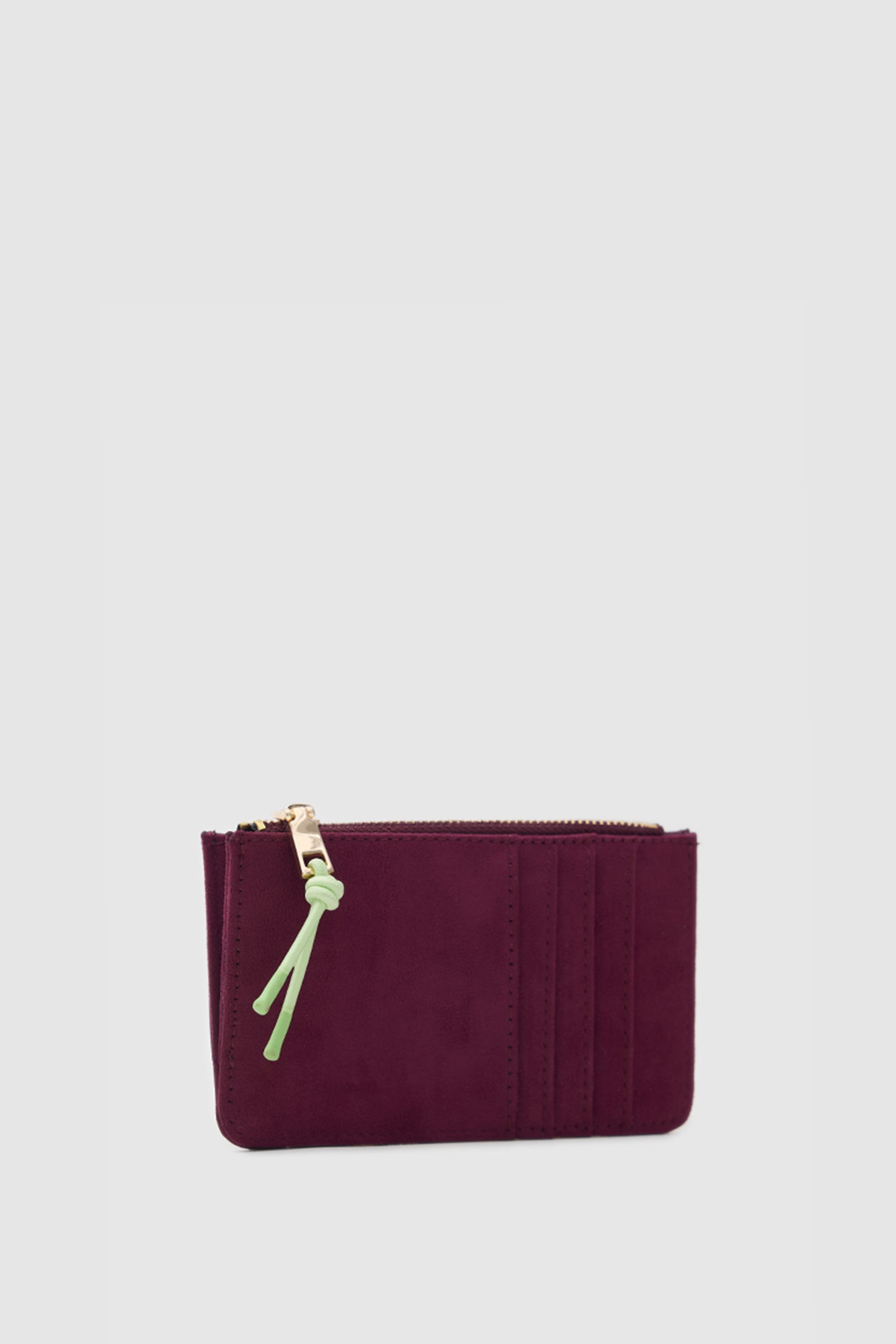 Shulebags Lume Süet Kadın Kartlık Bordo görsel 2