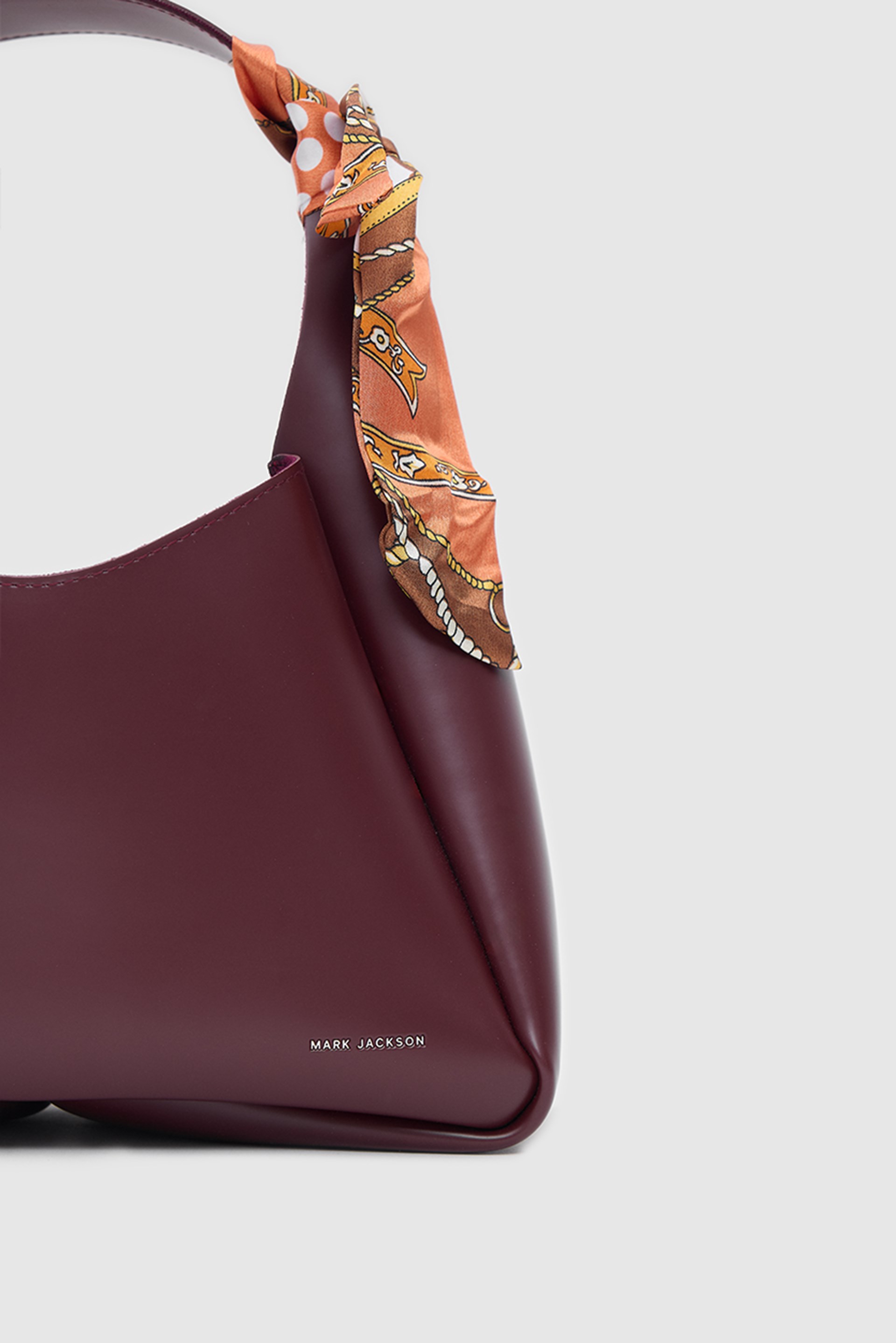 Shulebags Vous Fular Detaylı Omuz Çantası Bordo görsel 3
