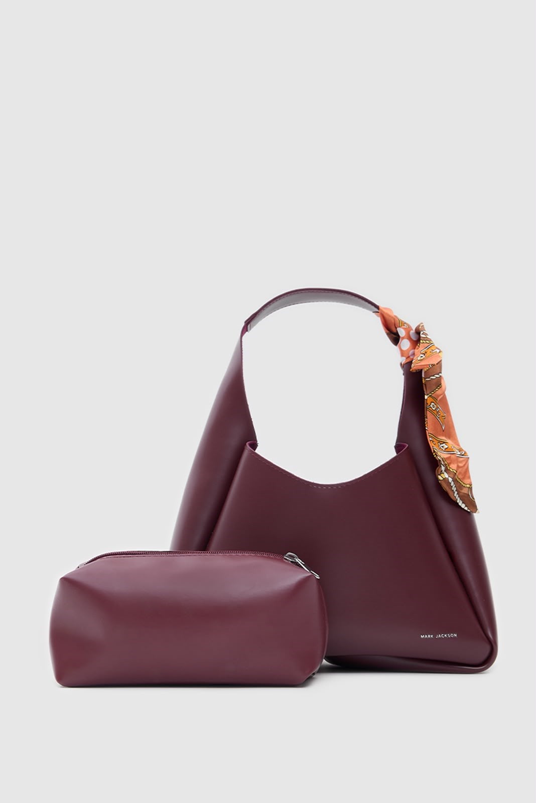 Shulebags Vous Fular Detaylı Omuz Çantası Bordo görsel 6
