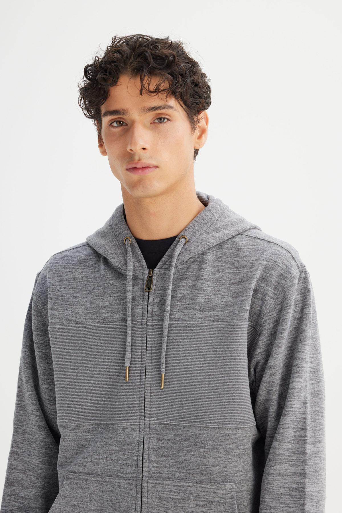 Lee Regular Fit Kapüşonlu Cepli İçi Polarlı Erkek Fermuarlı Sweatshirt Hırka görsel 4