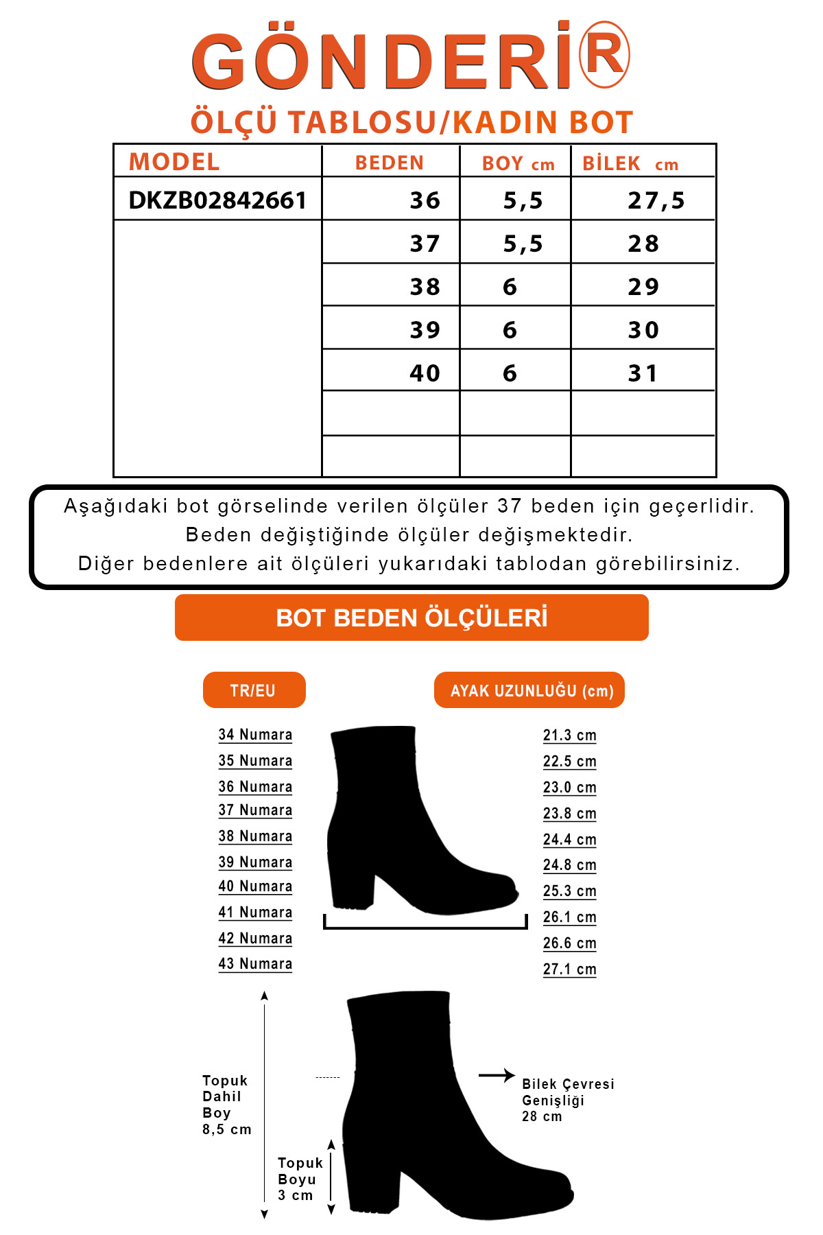 GÖNDERİ(R) Kadın LACİVERT Bağcıklı Hakiki Deri Comfort Bot görsel 7