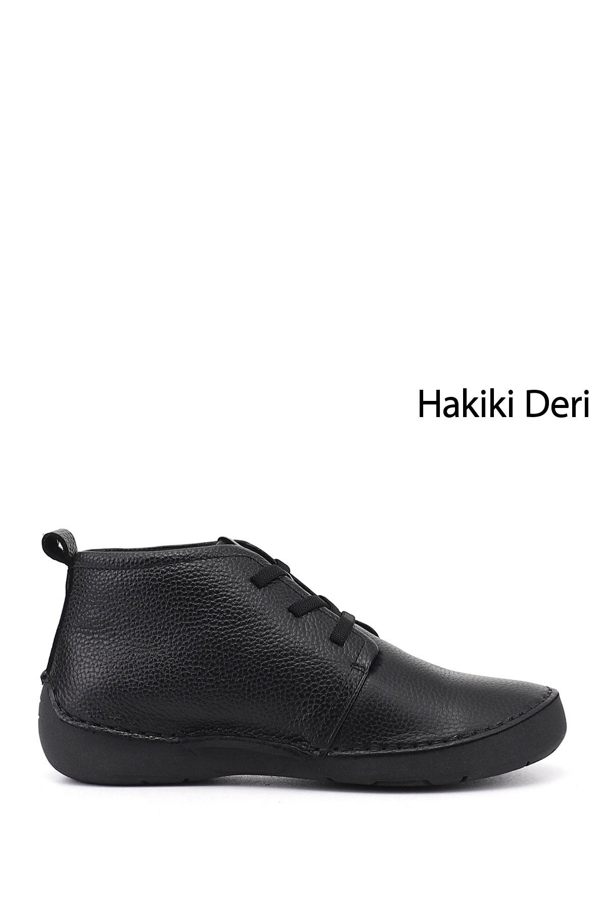 GÖNDERİ(R) Kadın MAT SİYAH Bağcıklı Hakiki Deri Comfort Bot