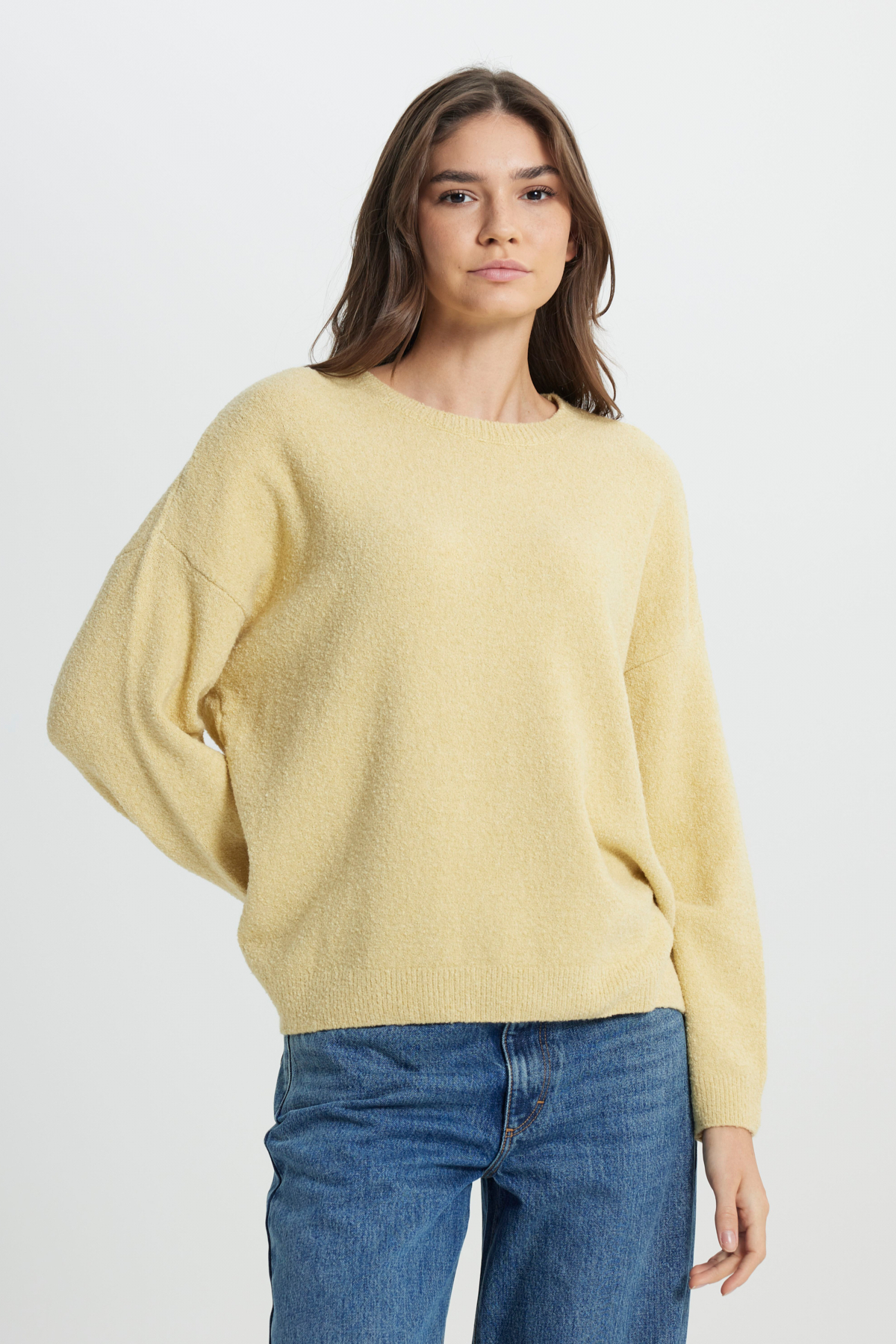 Wrangler Regular Fit Normal Kesim Sarı Triko Kazak