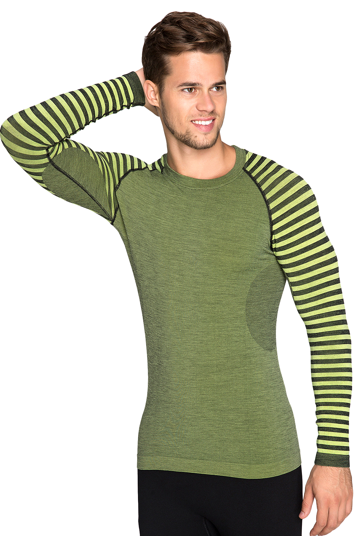 THERMOFORM Ultimate Merıno Erkek Seamless Termal Sweatshirt YESIL görsel 3