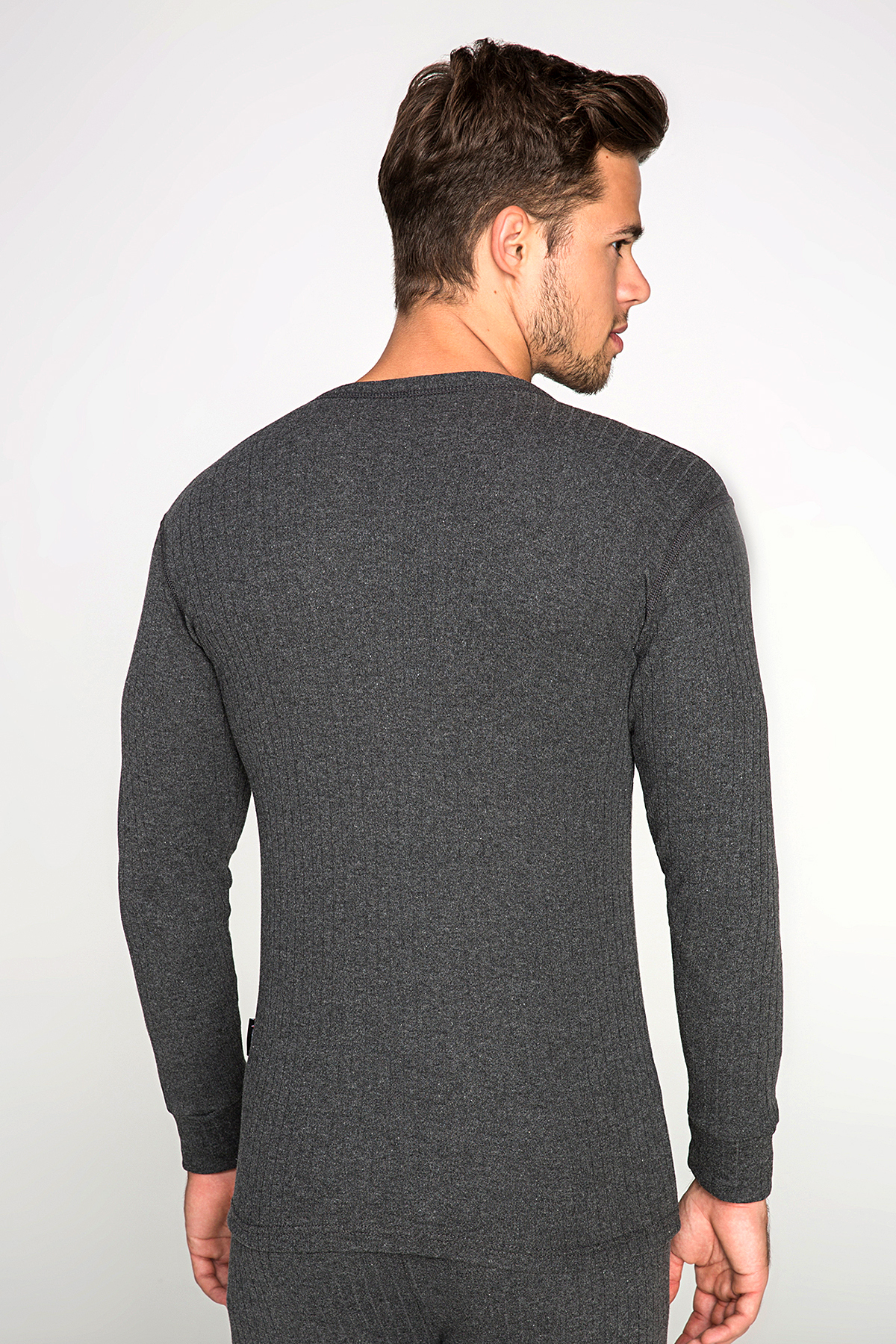 THERMOFORM Soft Unisex Uzun Kol Fanila ANTRASiT görsel 4