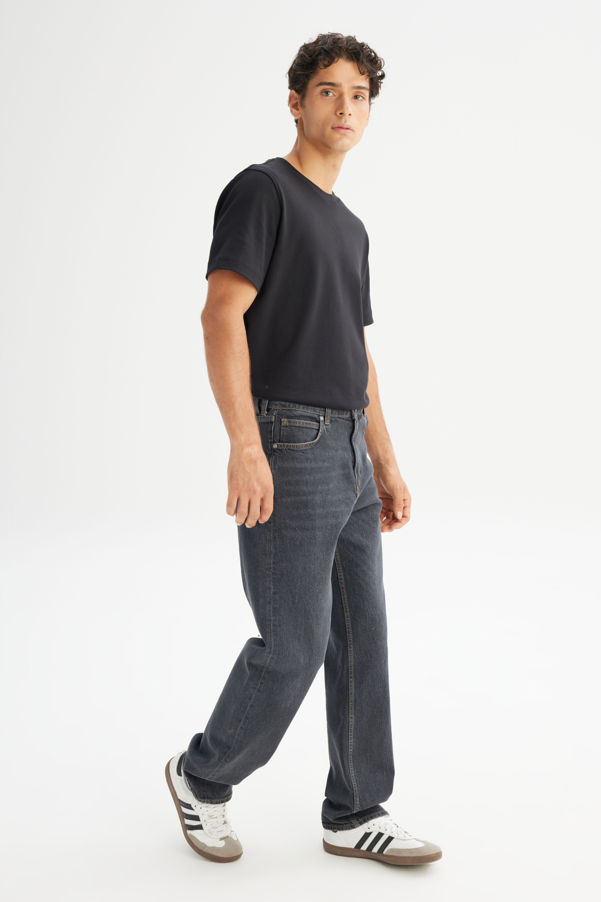 Lee Asher Loose Fit Düşük Bel Siyah Denim Jean Pantolon görsel 3