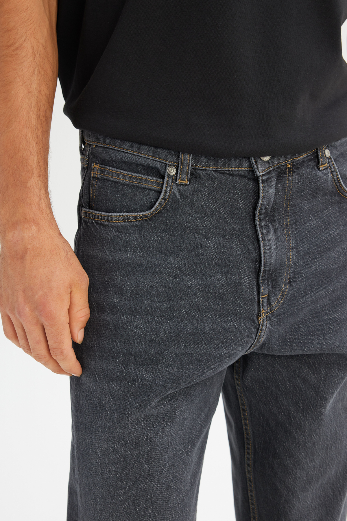 Lee Asher Loose Fit Düşük Bel Siyah Denim Jean Pantolon görsel 4