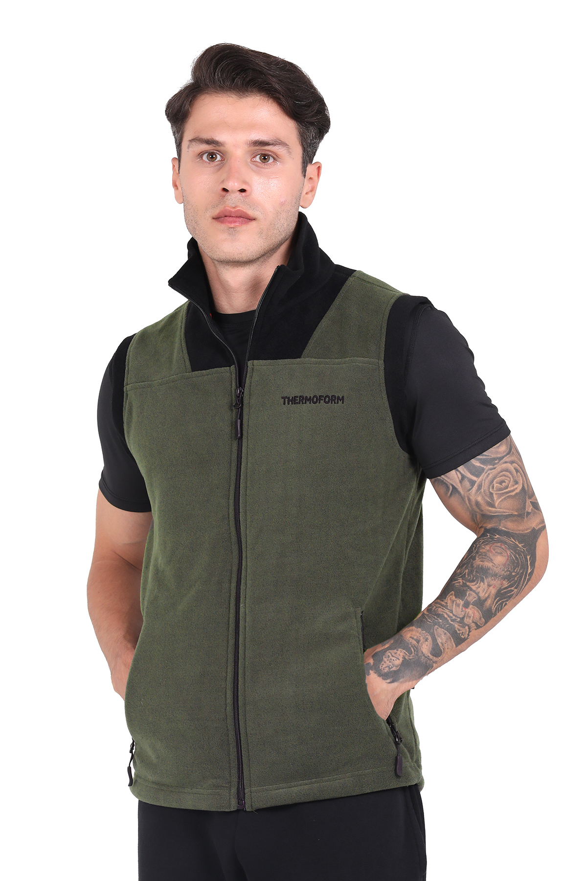THERMOFORM Evo Pro Polar Yelek HAKİ-SİYAH görsel 3