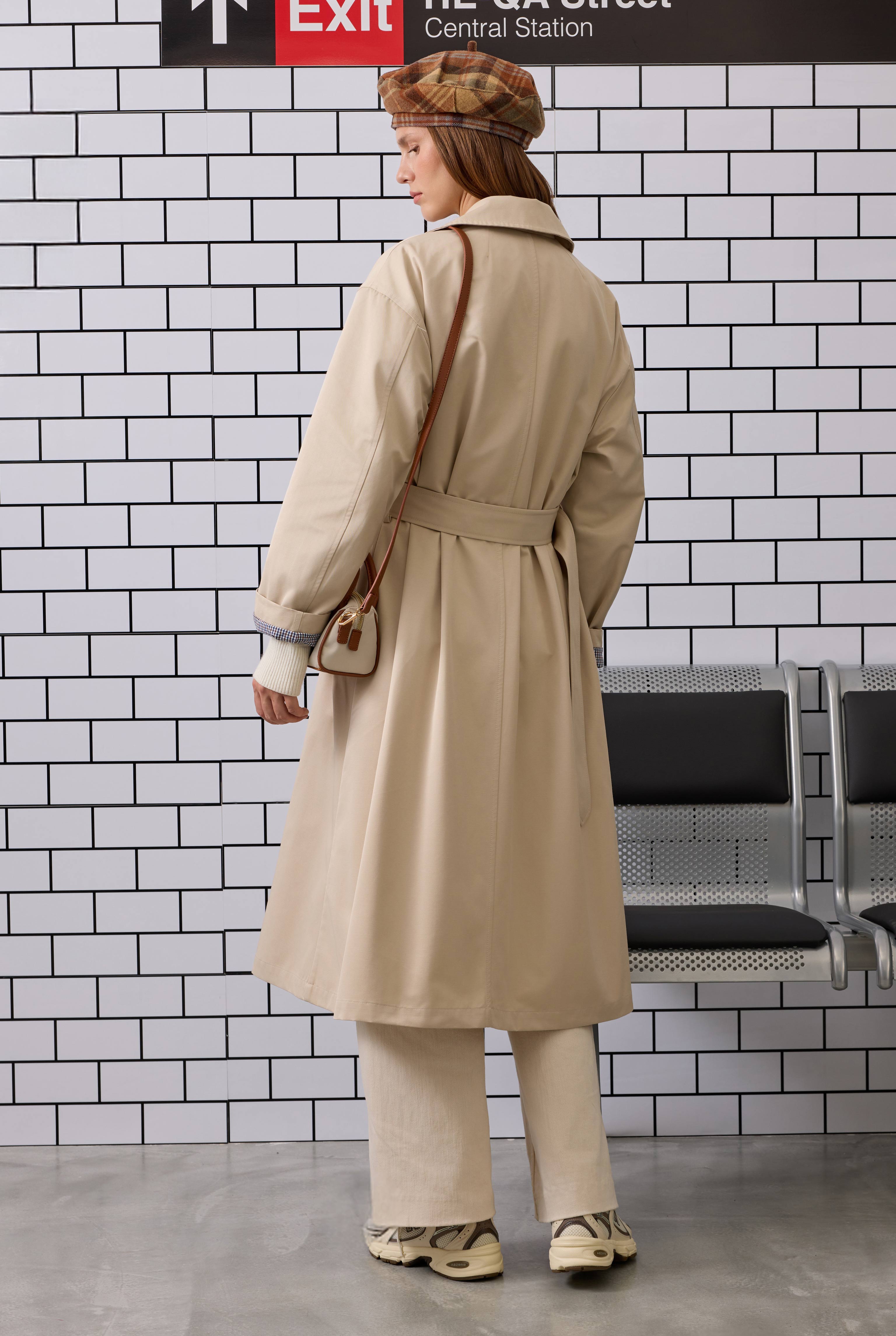 HE-QA Minimal Trençkot Soft Kaşmir görsel 3