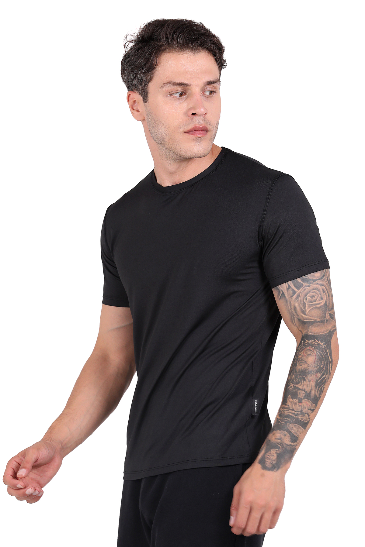THERMOFORM Microfiber Kısa Kol Fanila SİYAH görsel 2