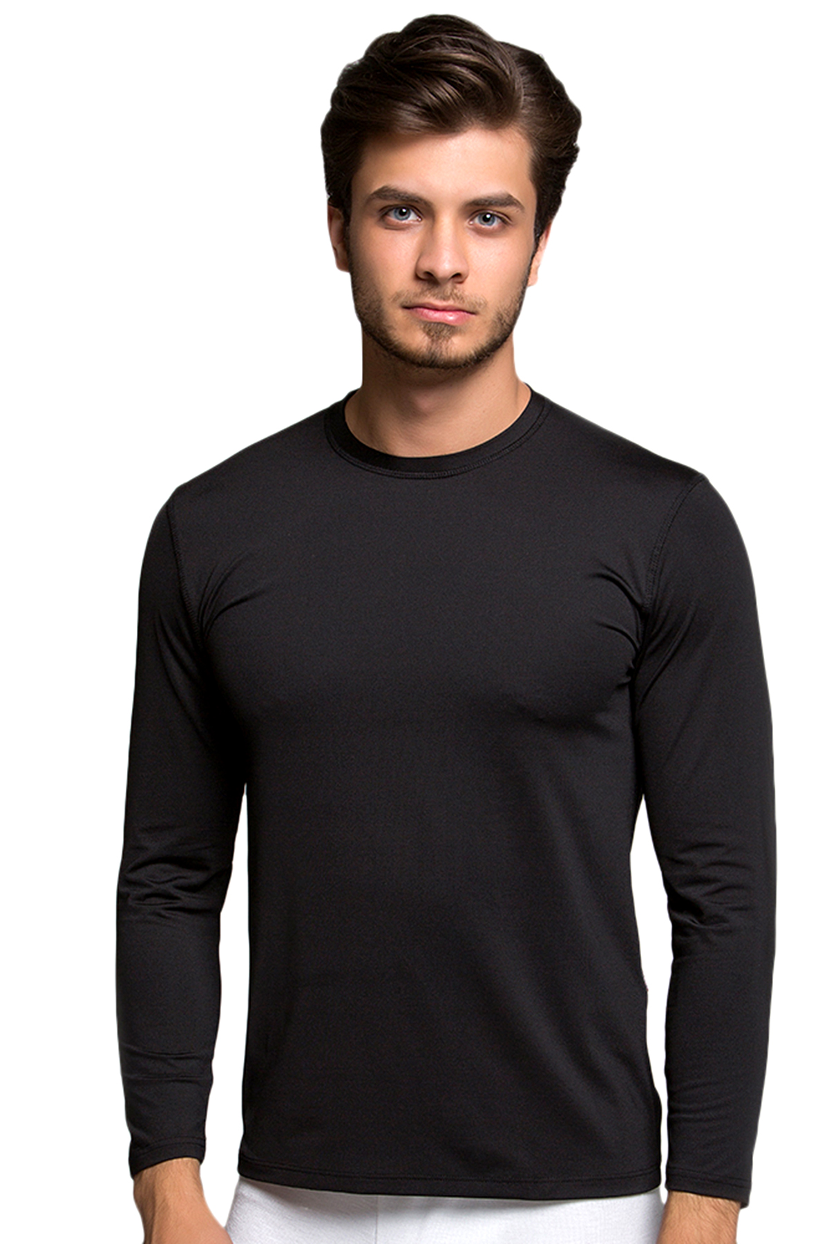 THERMOFORM Microfiber Uzun Kollu Fanila SİYAH