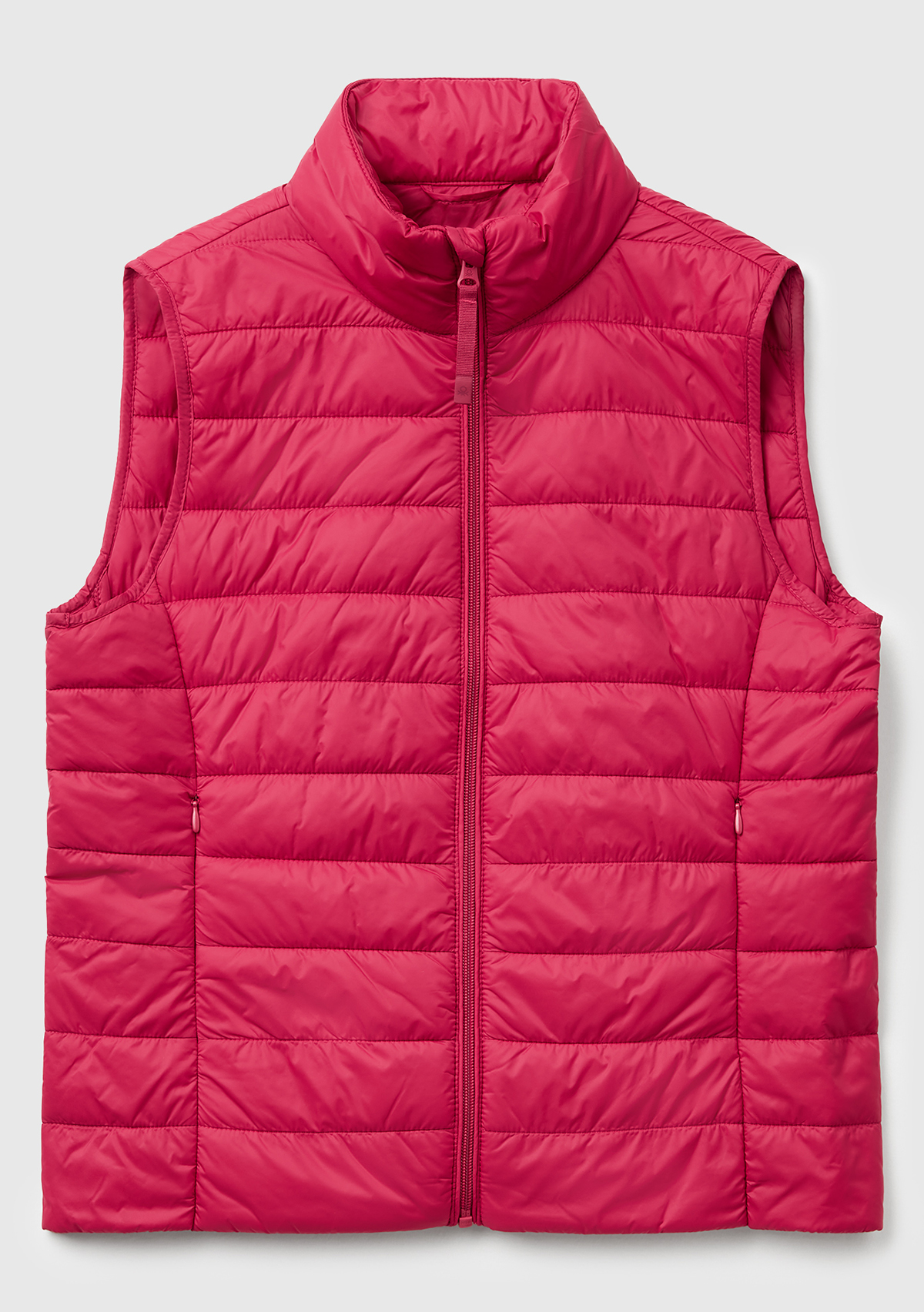 United Colors Of Benetton Kadın Fuşya Polyester Dolgulu Fermuarlı Slim Fit Pufa Yelek görsel 2