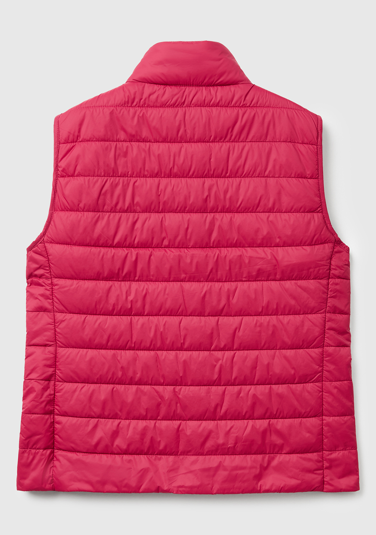 United Colors Of Benetton Kadın Fuşya Polyester Dolgulu Fermuarlı Slim Fit Pufa Yelek görsel 4