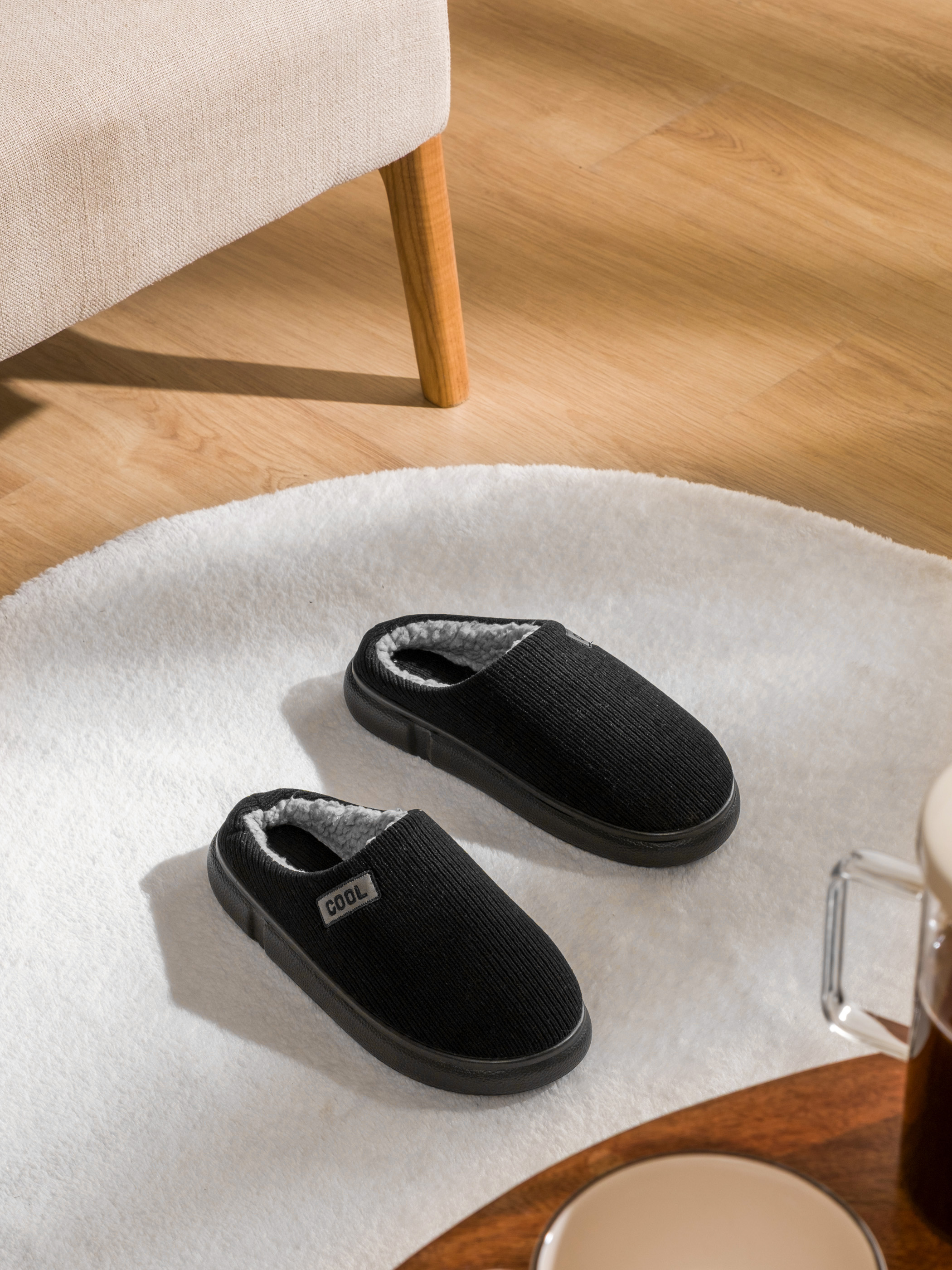 LCW STEPS Pelüş Astarlı Erkek Ev Terliği
