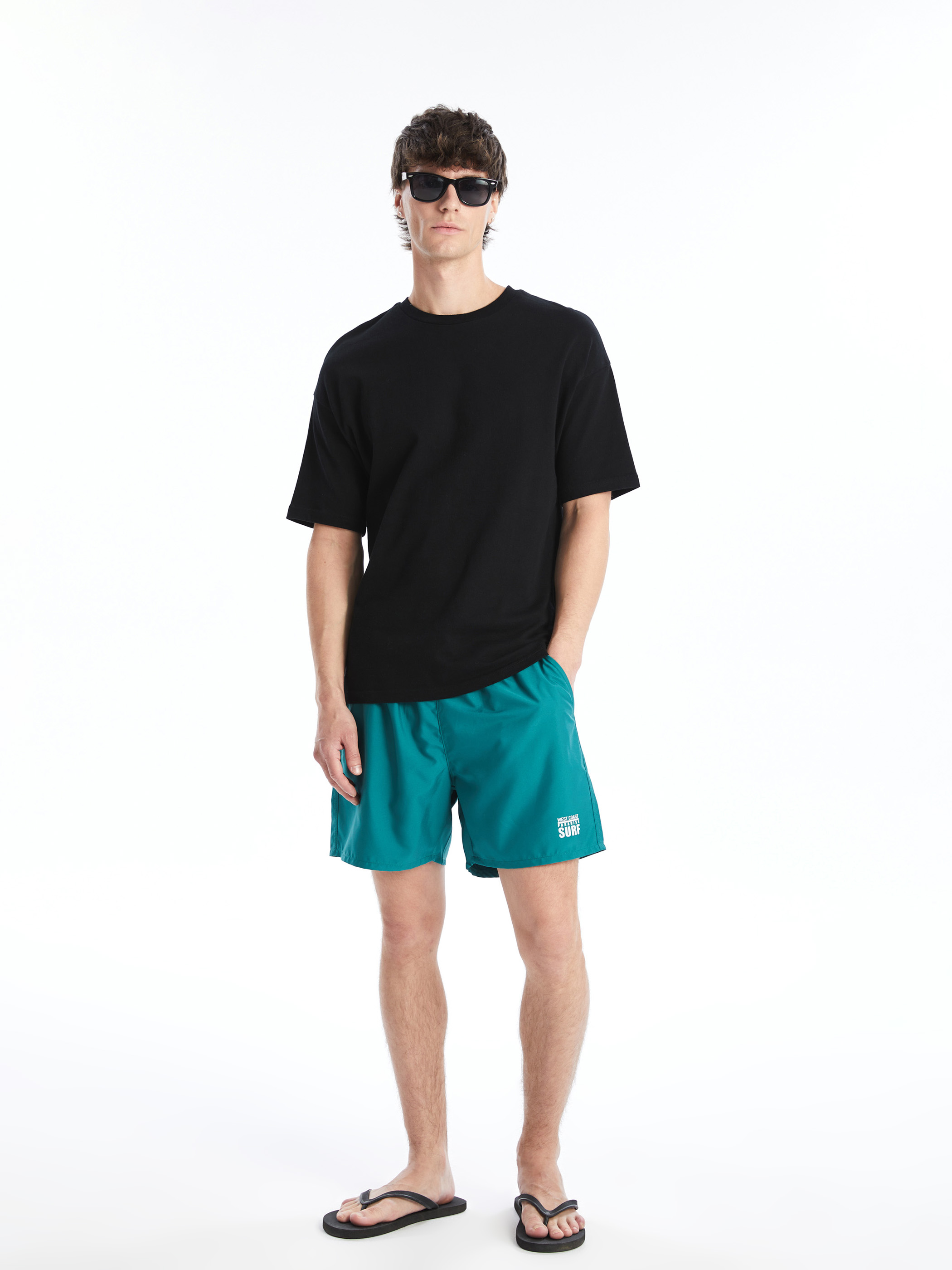 LCW SWIMWEAR Kısa Boy Baskılı Erkek Deniz Şortu