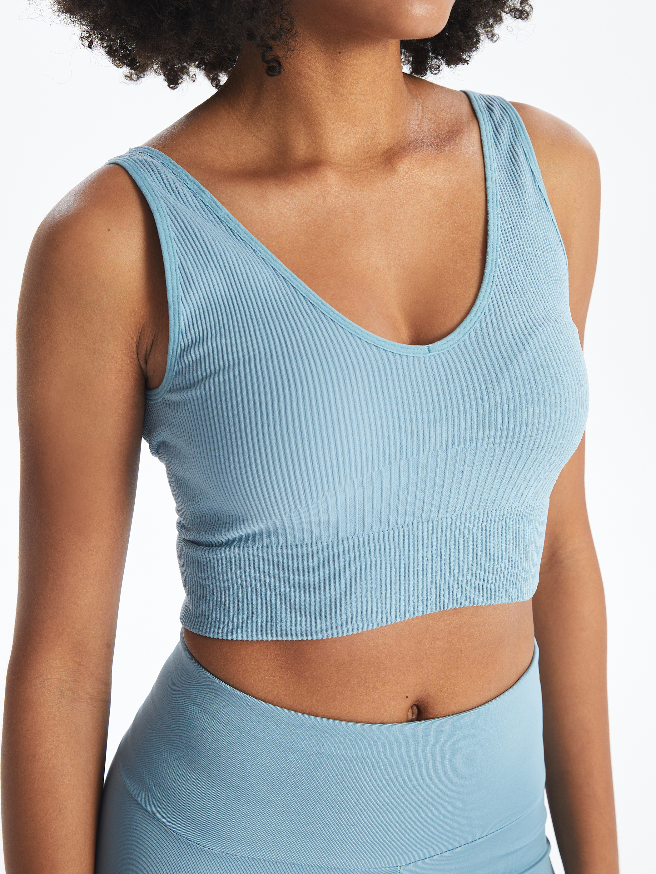 XSIDE ACTIVE V Yaka Düz Seamless Kadın Spor Büstiyer görsel 3