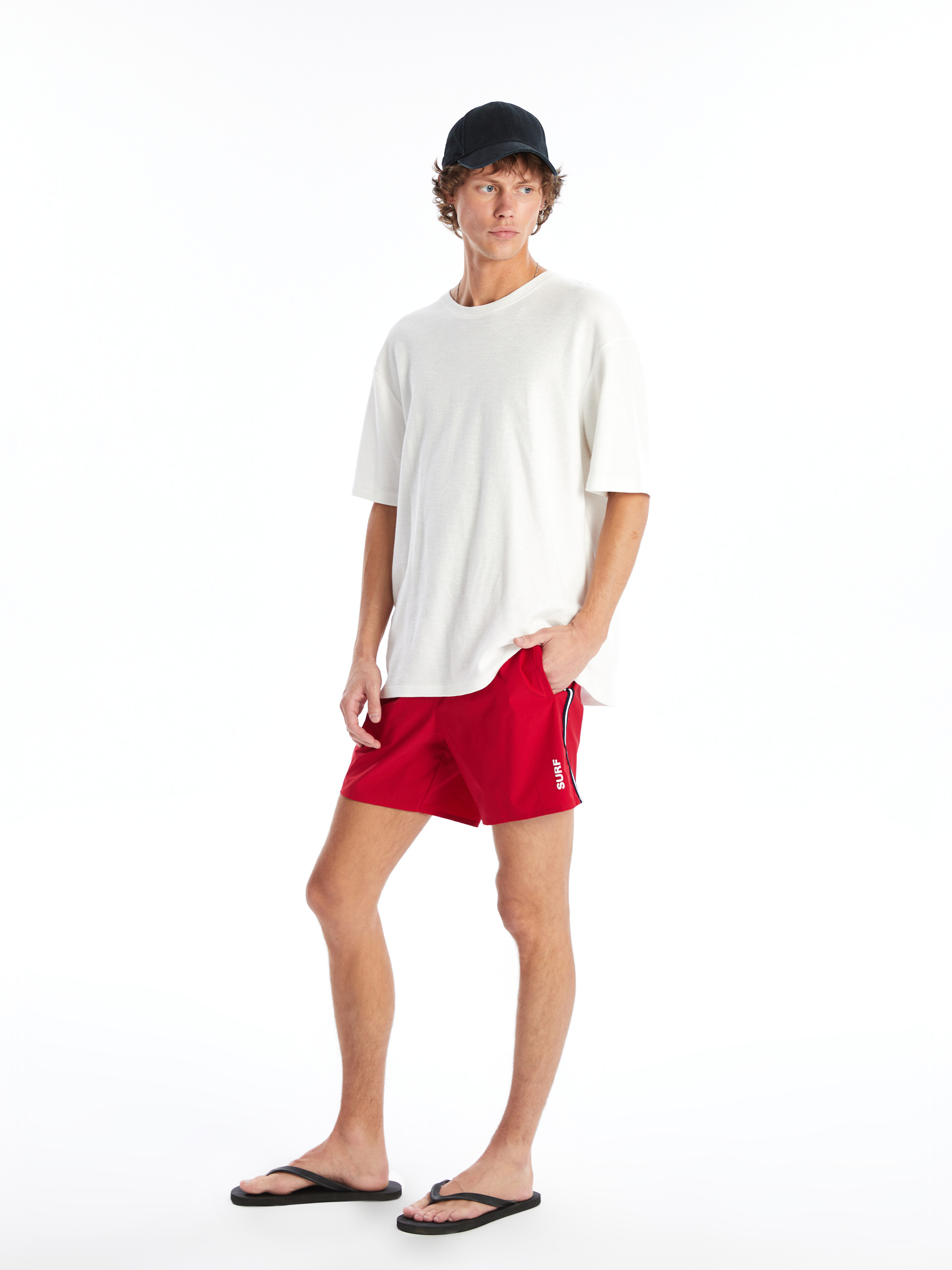 LCW SWIMWEAR Kısa Boy Baskılı Erkek Deniz Şortu