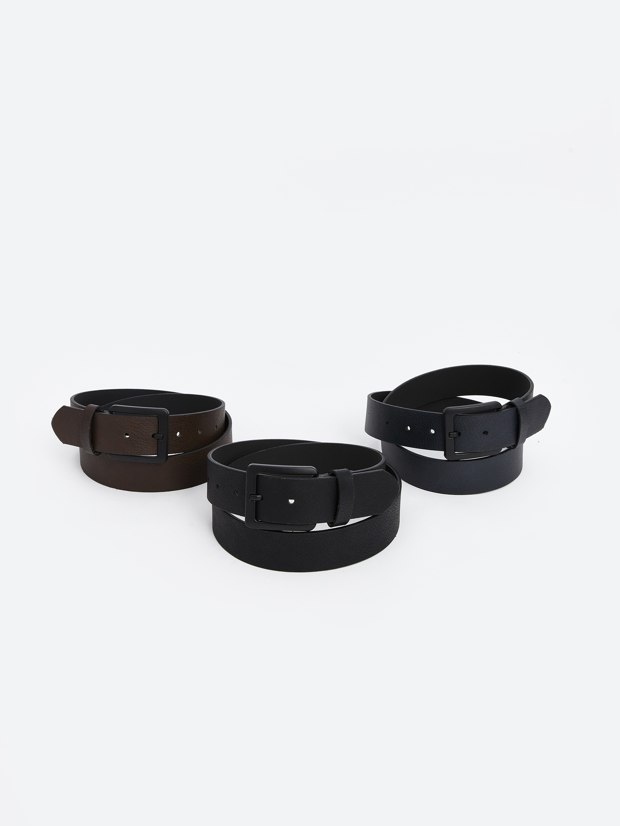 LCW ACCESSORIES Deri Görünümlü Erkek Kemer 3'lü