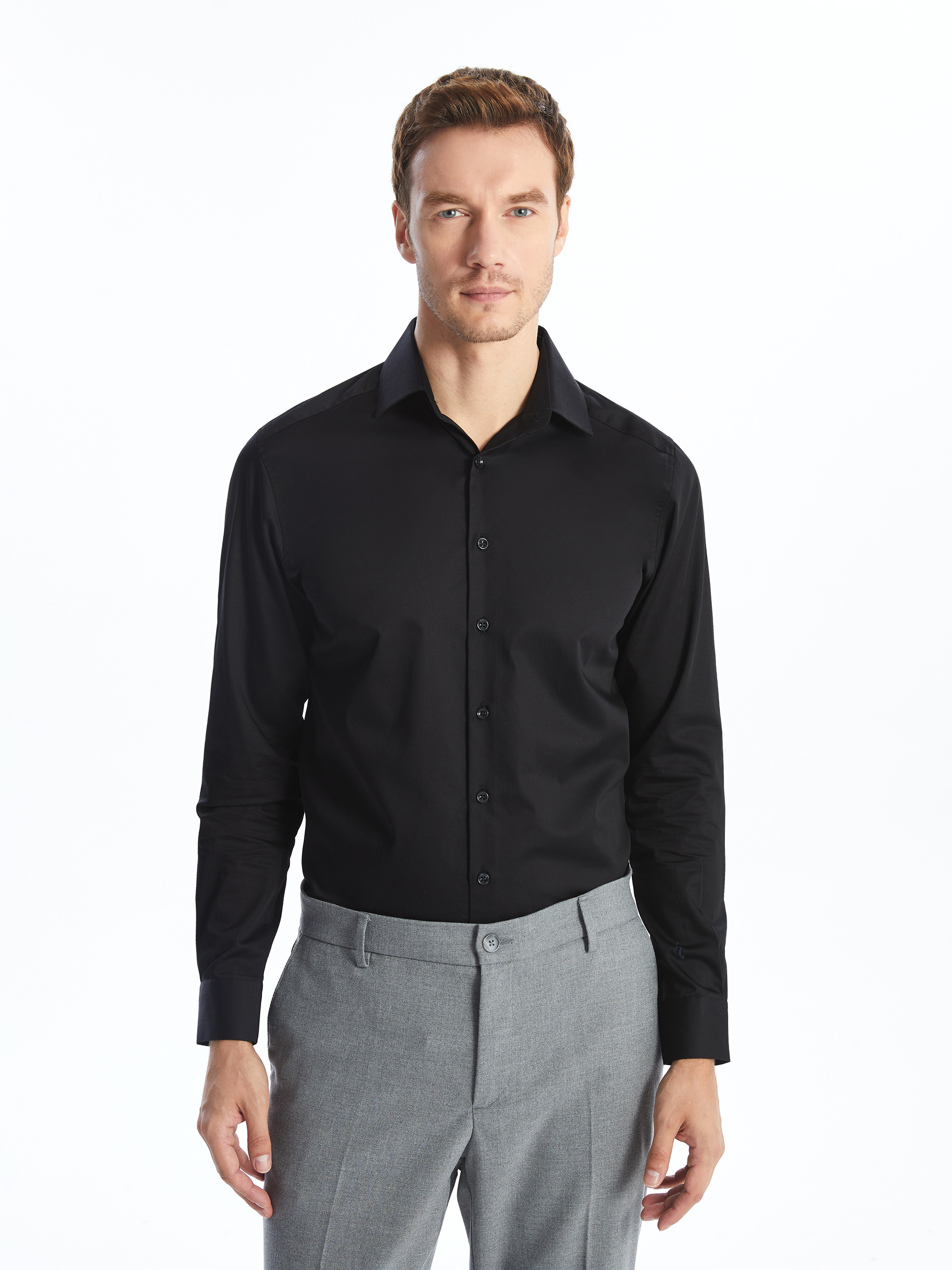 LCW BUSINESS Slim Fit Uzun Kollu Erkek Gömlek