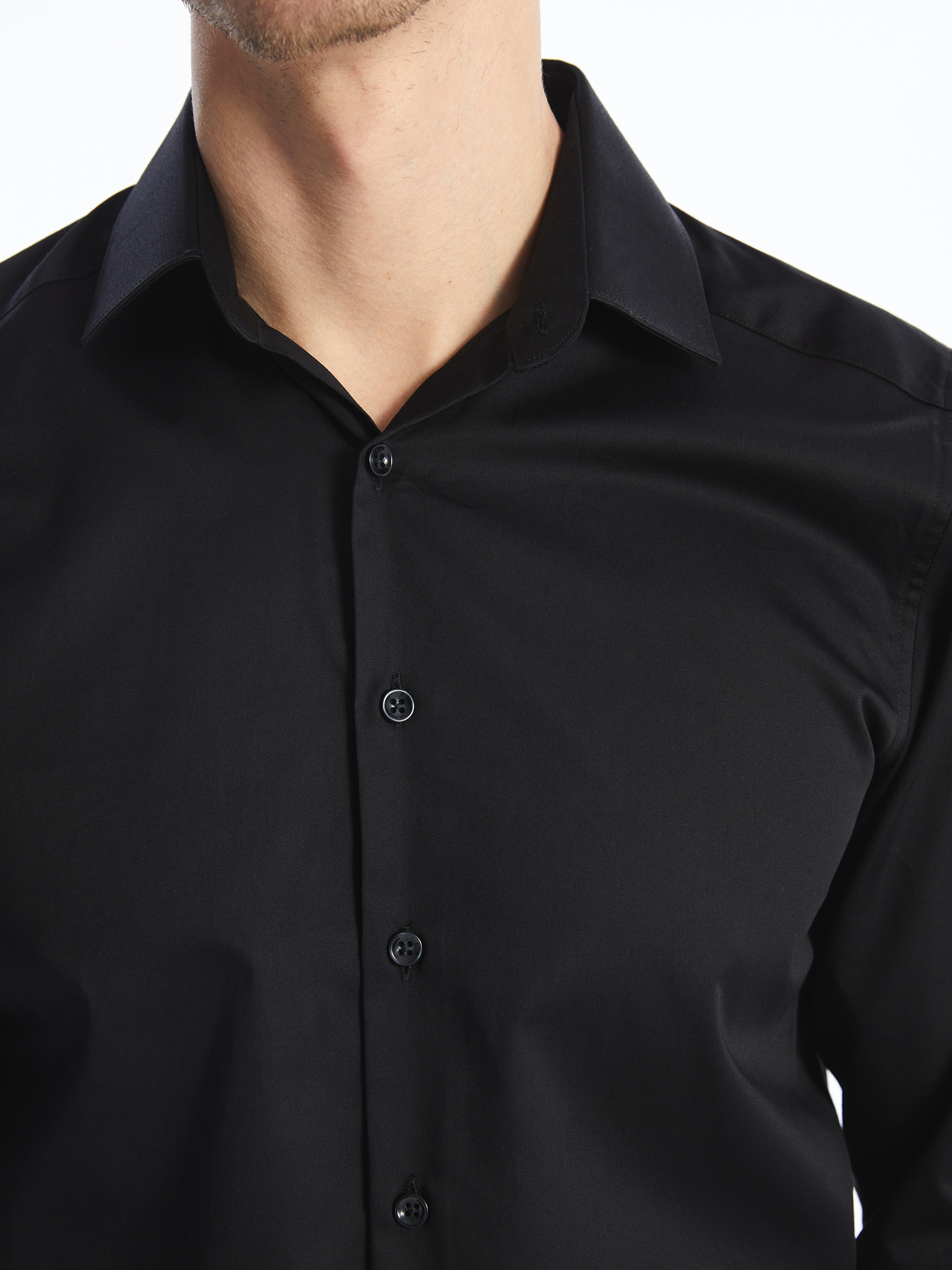 LCW BUSINESS Slim Fit Uzun Kollu Erkek Gömlek görsel 6