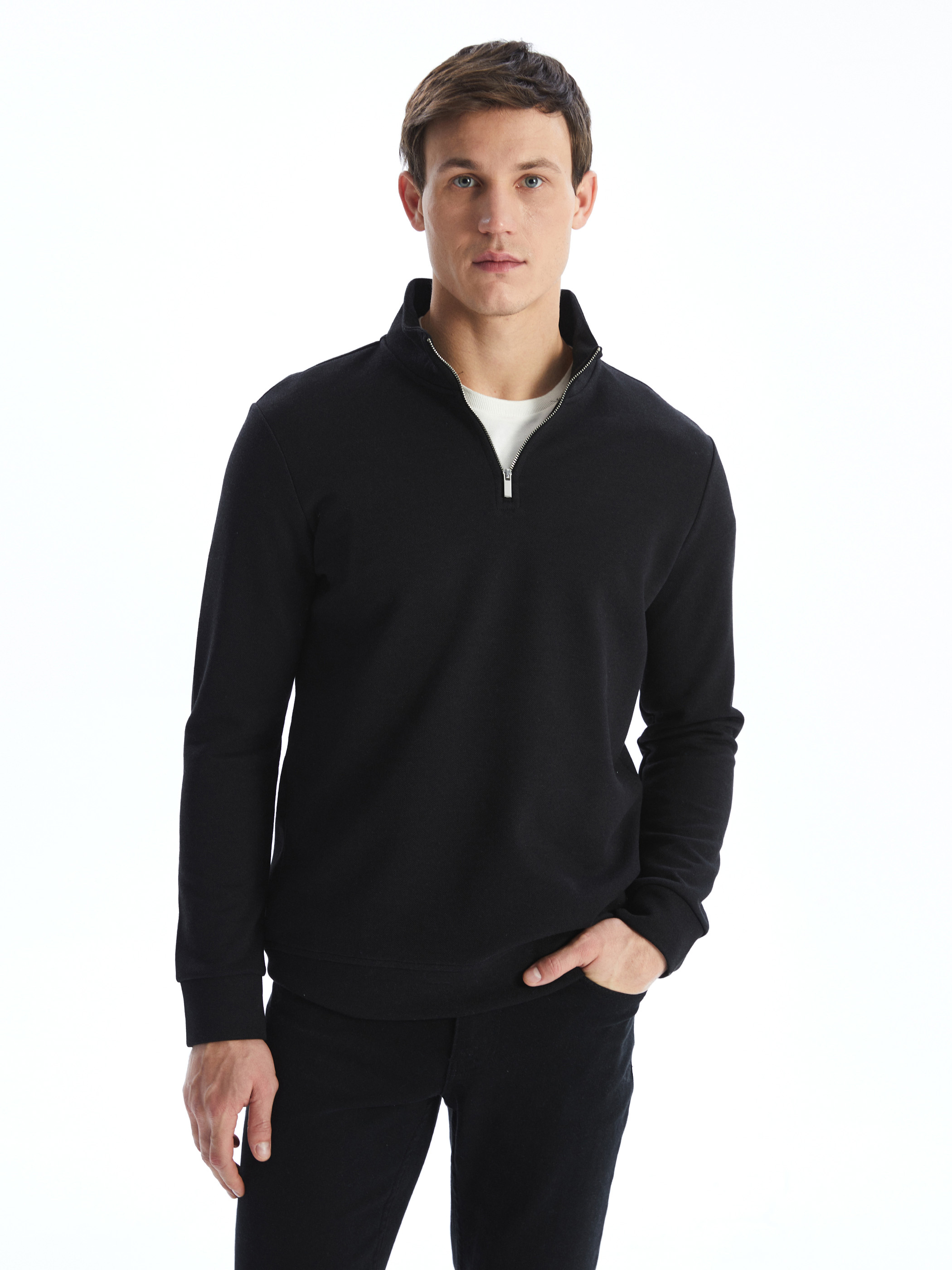 LCWAIKIKI Classic Dik Yaka Erkek Sweatshirt