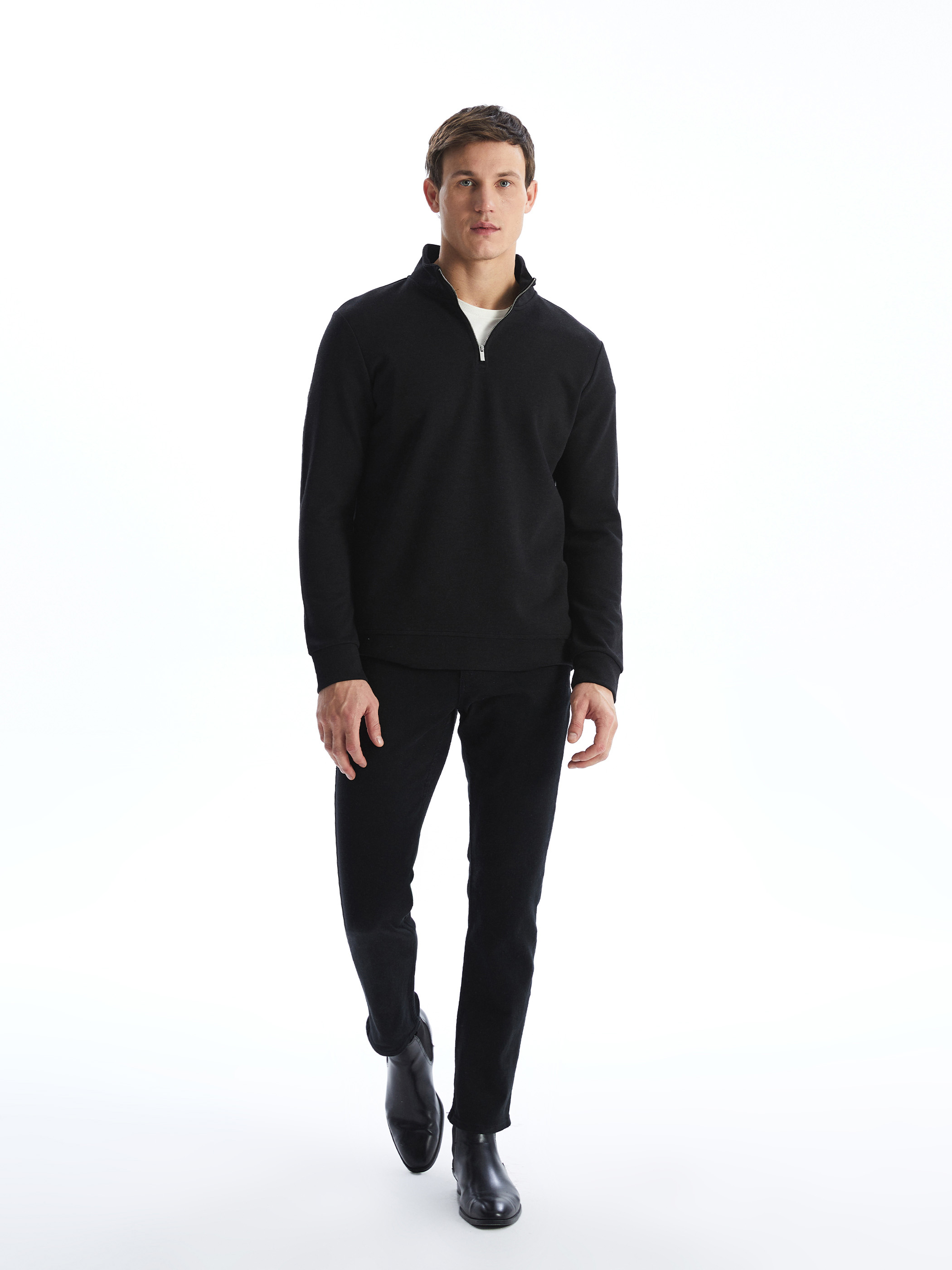 LCWAIKIKI Classic Dik Yaka Erkek Sweatshirt görsel 2