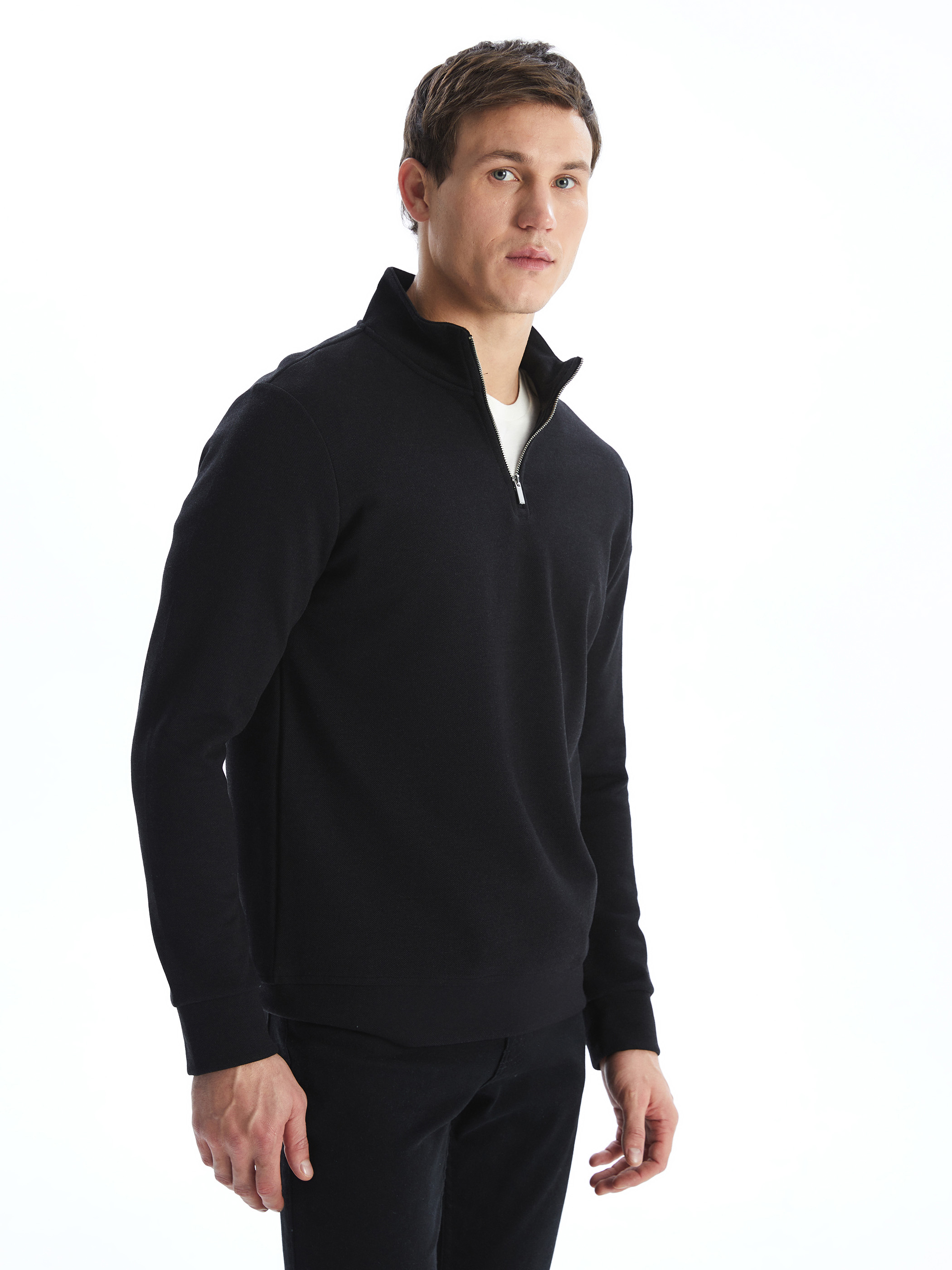 LCWAIKIKI Classic Dik Yaka Erkek Sweatshirt görsel 3