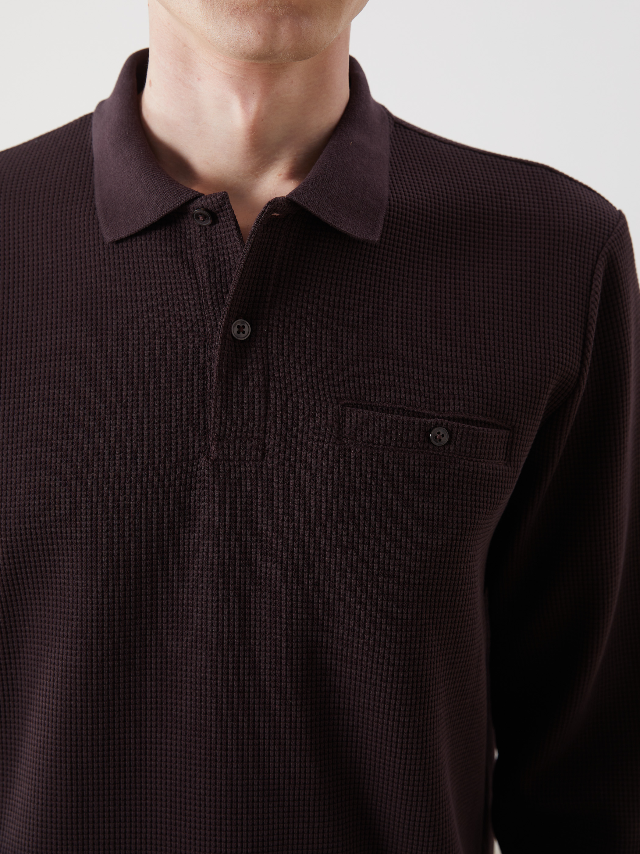 LCWAIKIKI Classic Polo Yaka Uzun Kollu Erkek Sweatshirt görsel 3