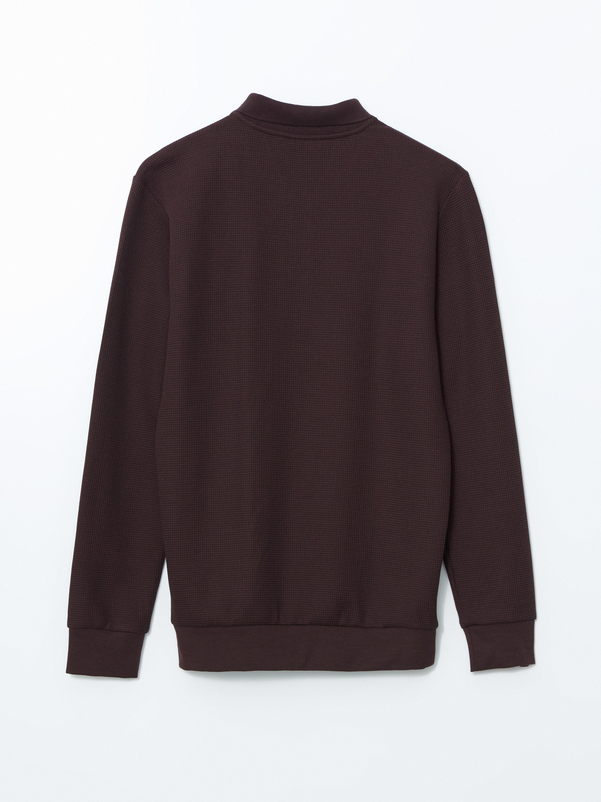 LCWAIKIKI Classic Polo Yaka Uzun Kollu Erkek Sweatshirt görsel 6