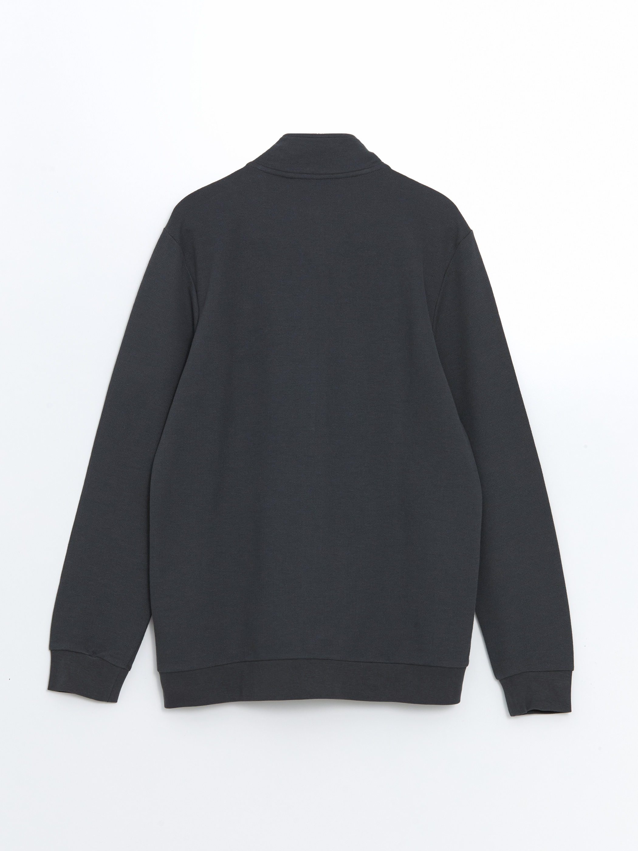LCWAIKIKI Classic Dik Yaka Uzun Kollu Erkek Fermuarlı Sweatshirt görsel 6