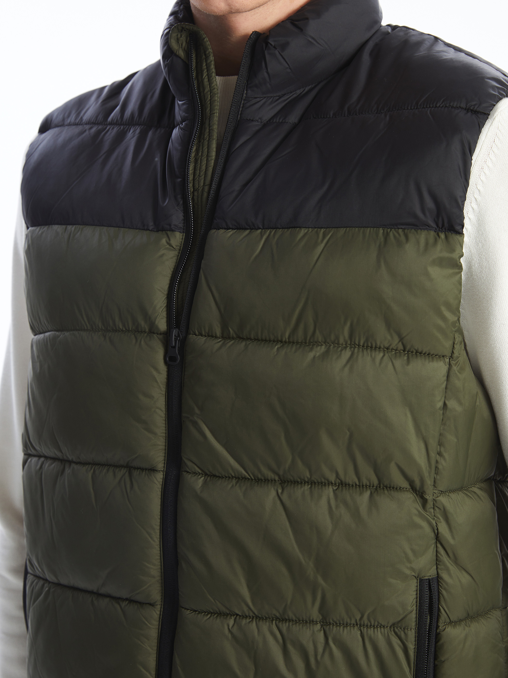 XSIDE Slim Fit Dik Yaka Erkek Şişme Yelek görsel 3