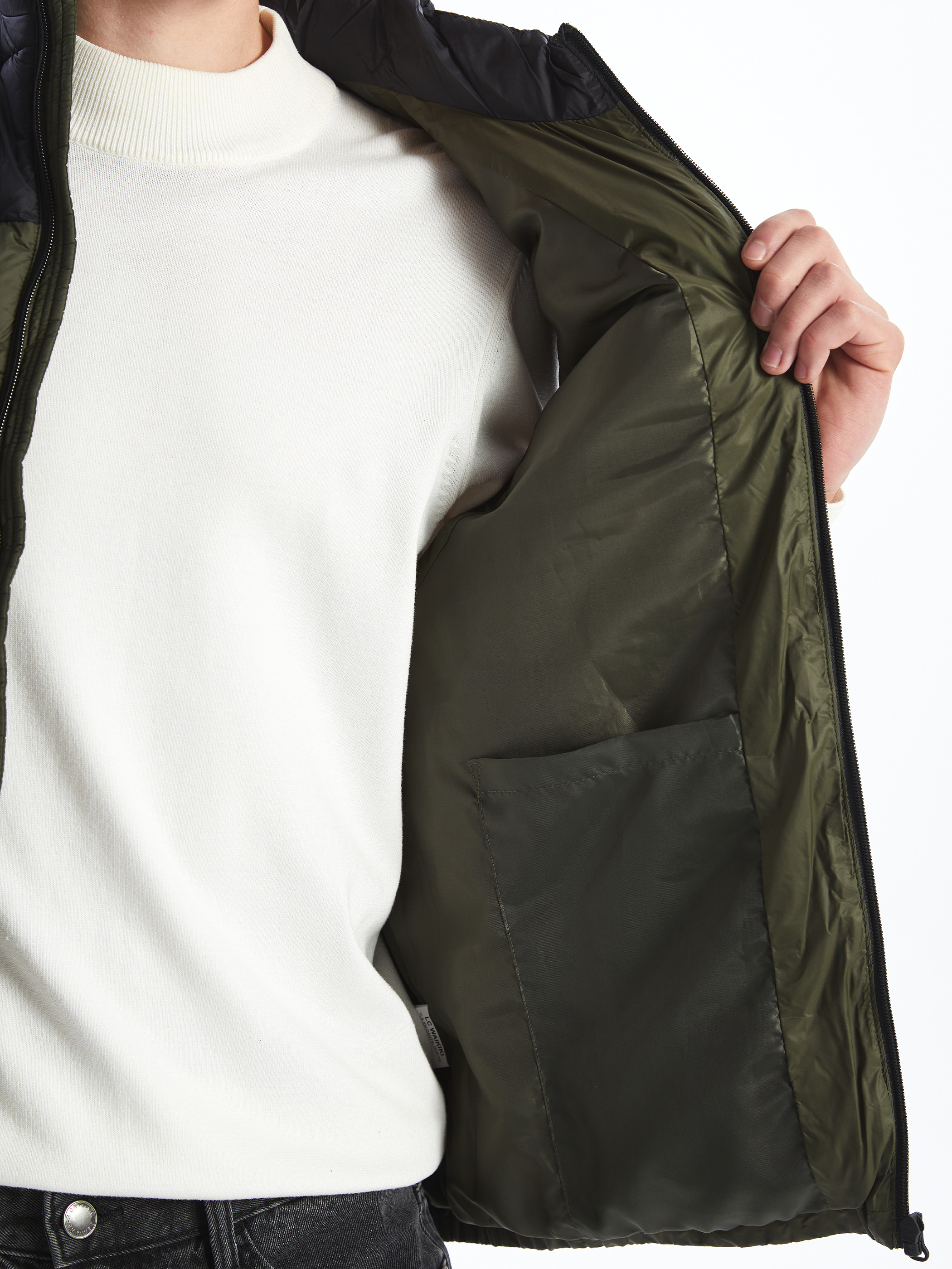 XSIDE Slim Fit Dik Yaka Erkek Şişme Yelek görsel 4
