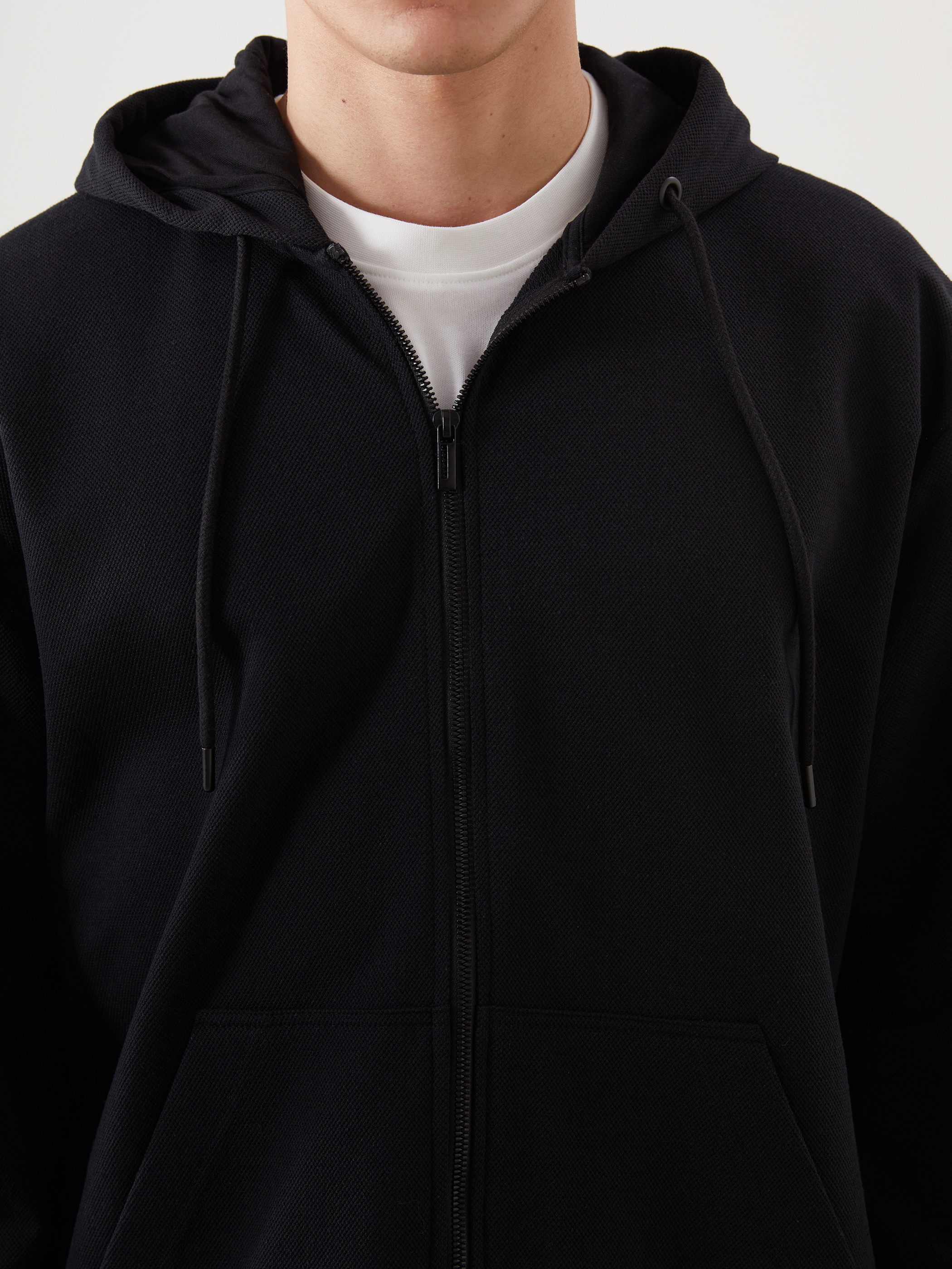 XSIDE Kapüşonlu Uzun Kollu Erkek Fermuarlı Sweatshirt görsel 3