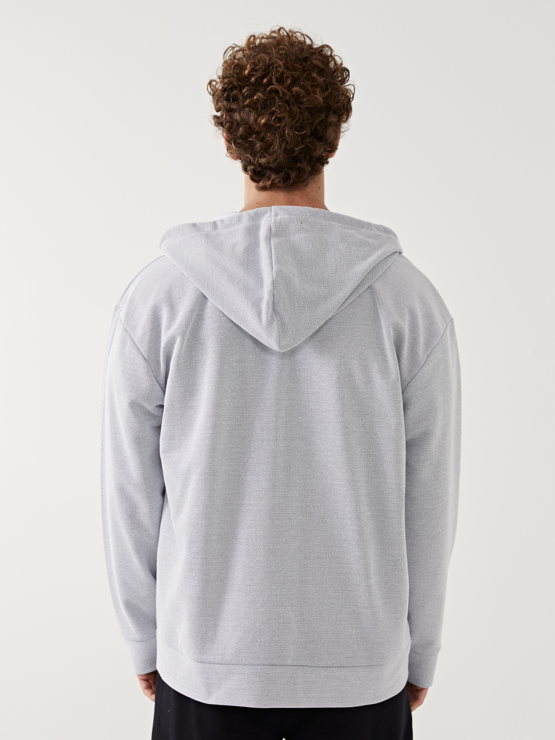XSIDE Kapüşonlu Uzun Kollu Erkek Fermuarlı Sweatshirt görsel 4